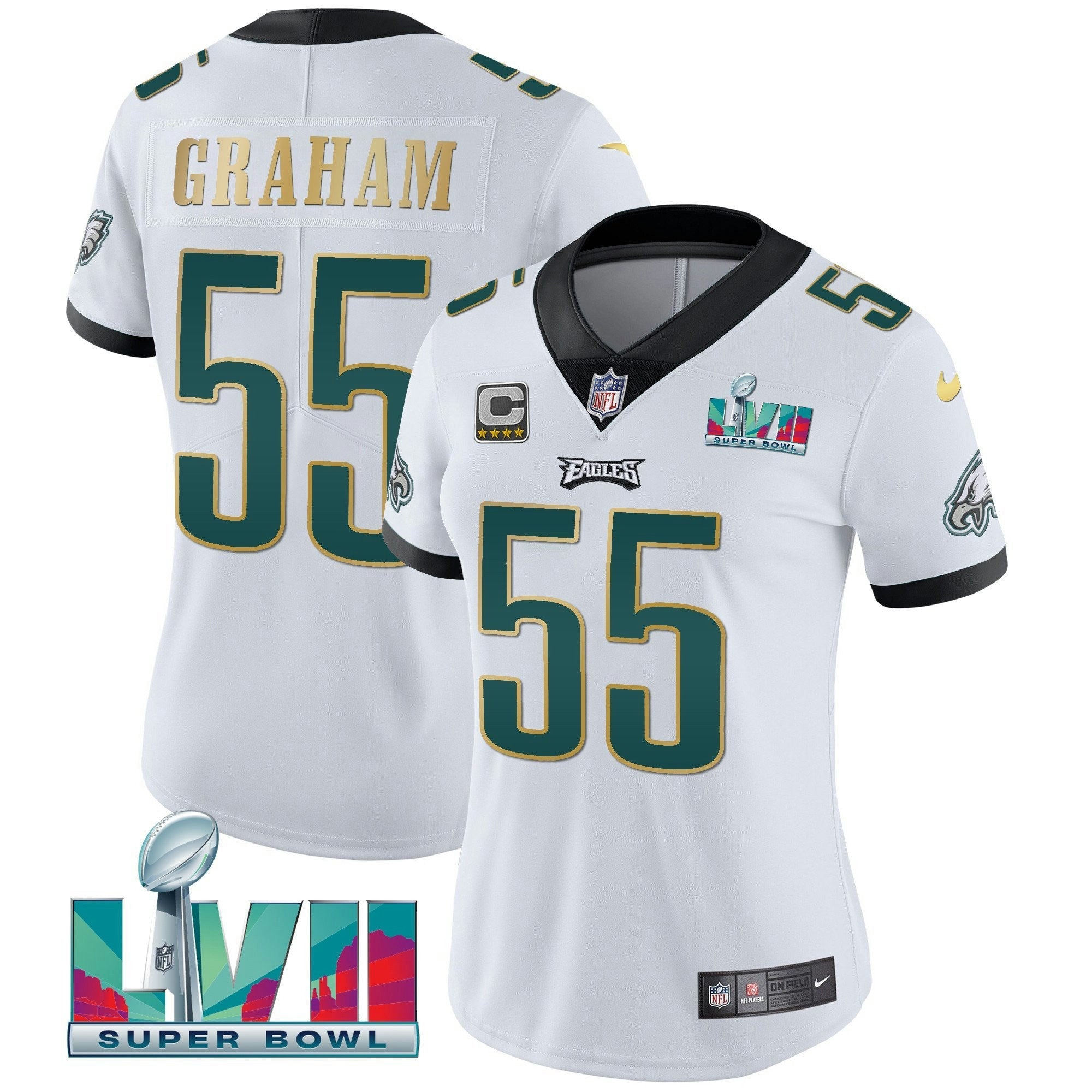 Camisa NFL Women’s Super Bowl LVII Dourada Trim Jersey