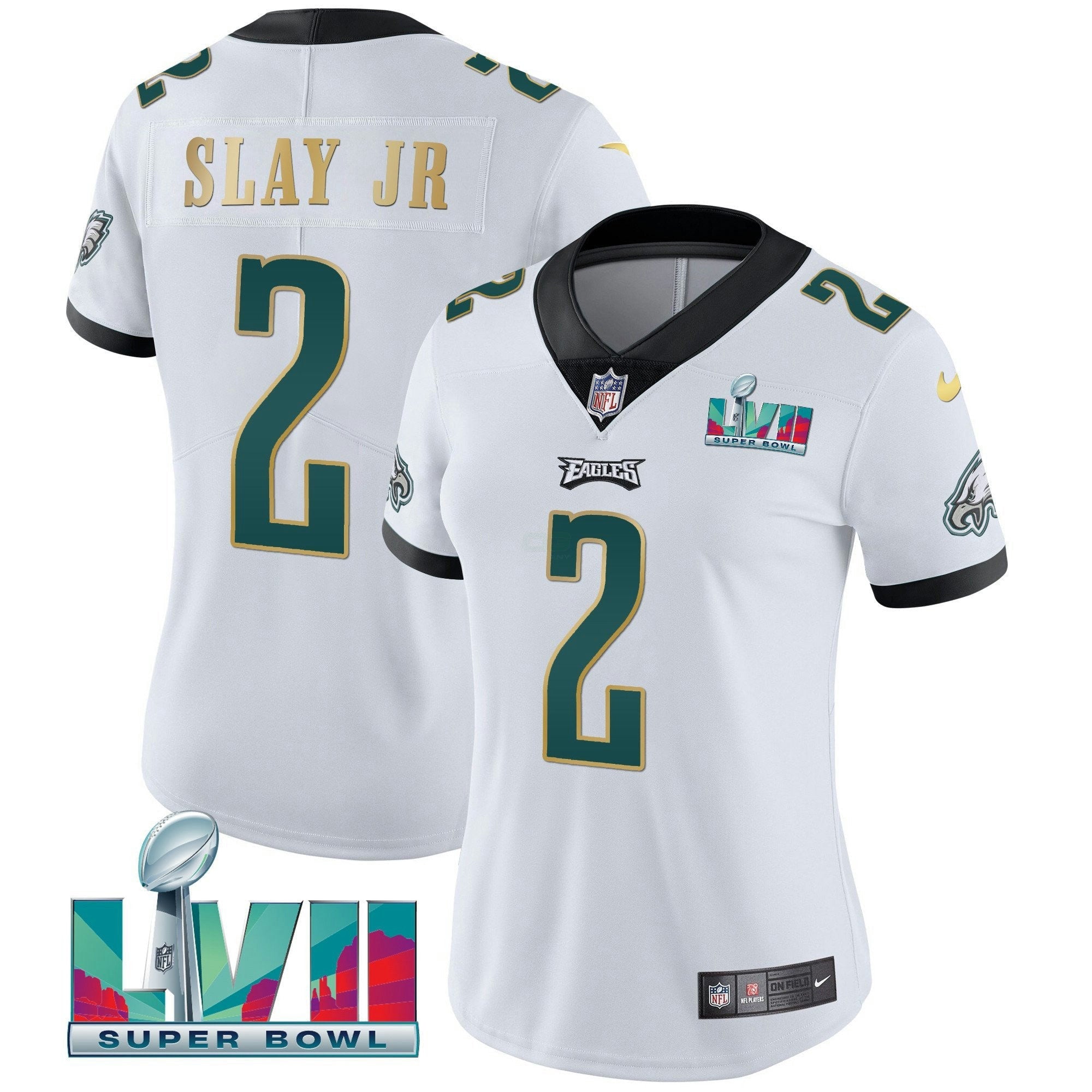 Camisa NFL Women’s Super Bowl LVII Dourada Trim Jersey