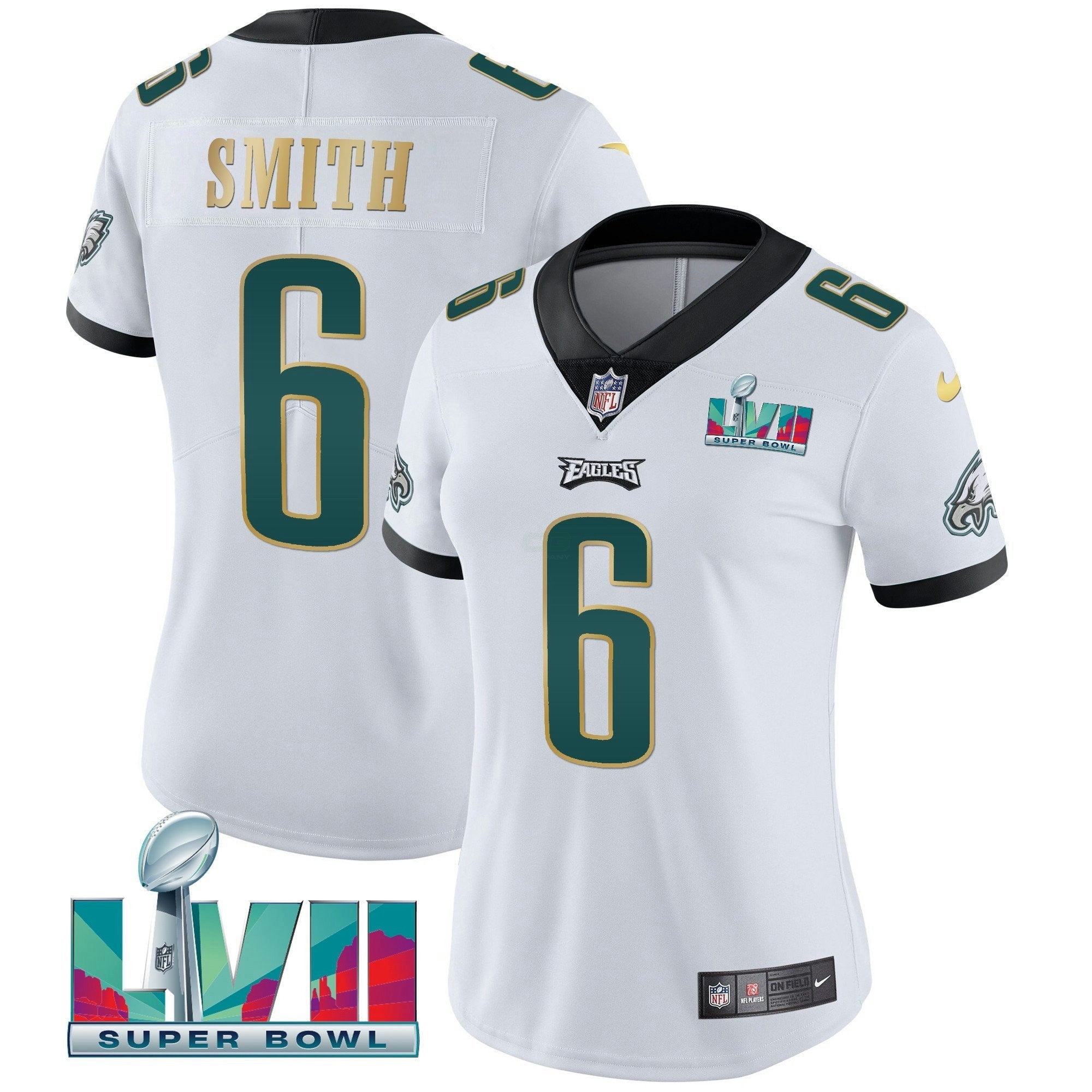 Camisa NFL Women’s Super Bowl LVII Dourada Trim Jersey