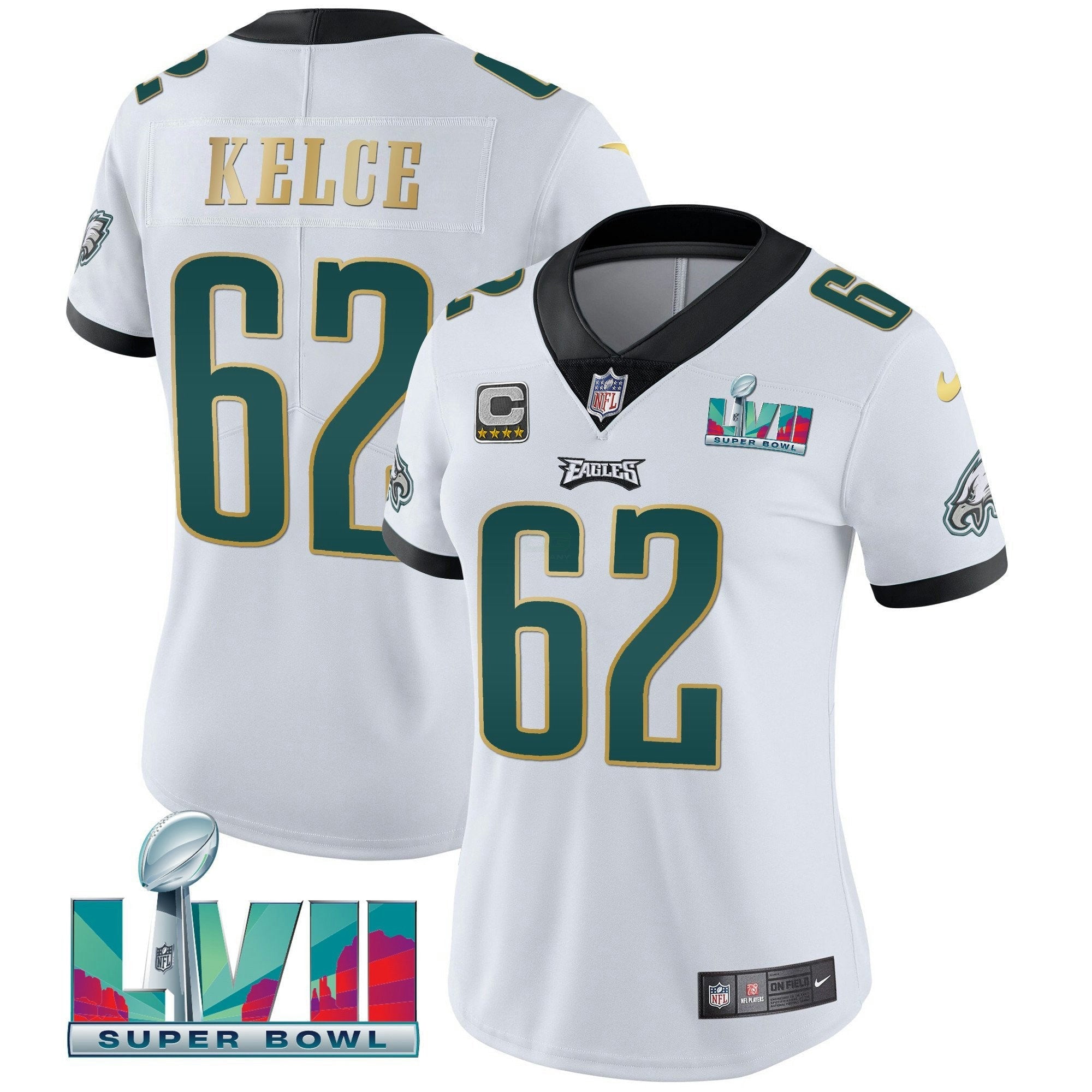Camisa NFL Women’s Super Bowl LVII Dourada Trim Jersey
