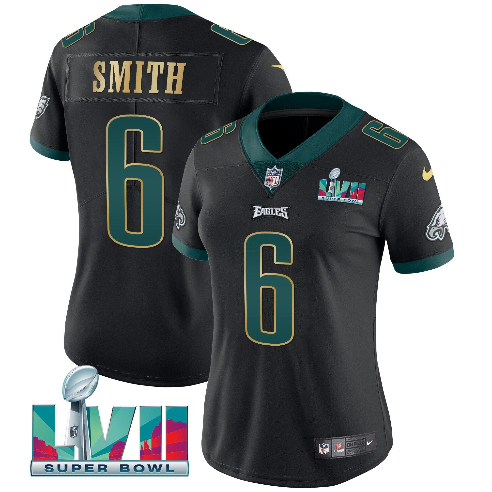 Camisa NFL Women’s Super Bowl LVII Dourada Trim Jersey