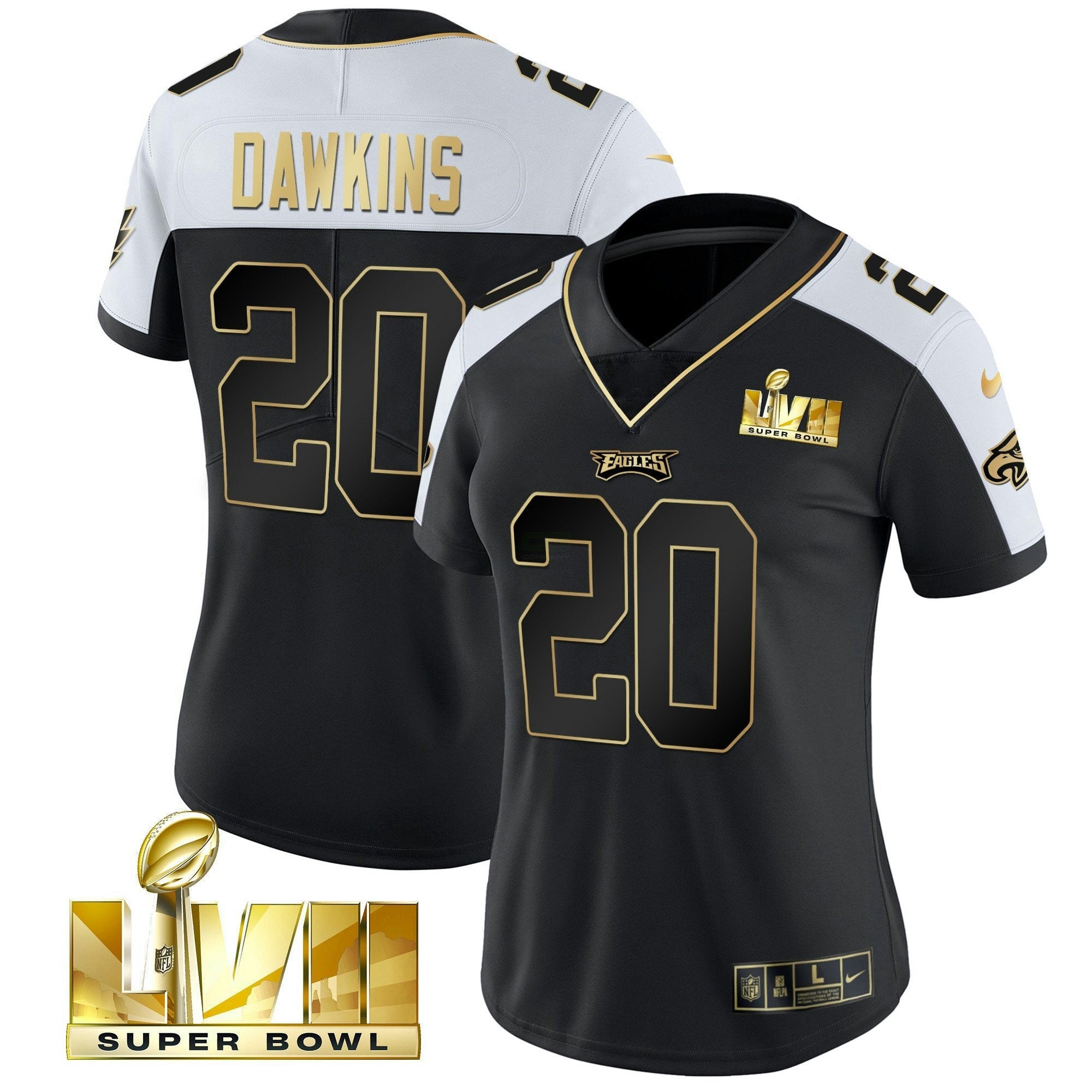 Camisa NFL Women’s Super Bowl LVII Dourada Vapor Jersey