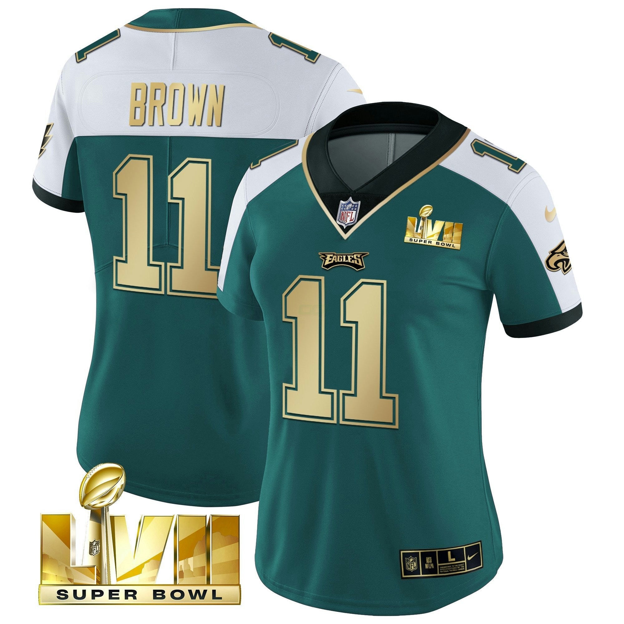 Camisa NFL Women’s Super Bowl LVII Dourada Vapor Jersey