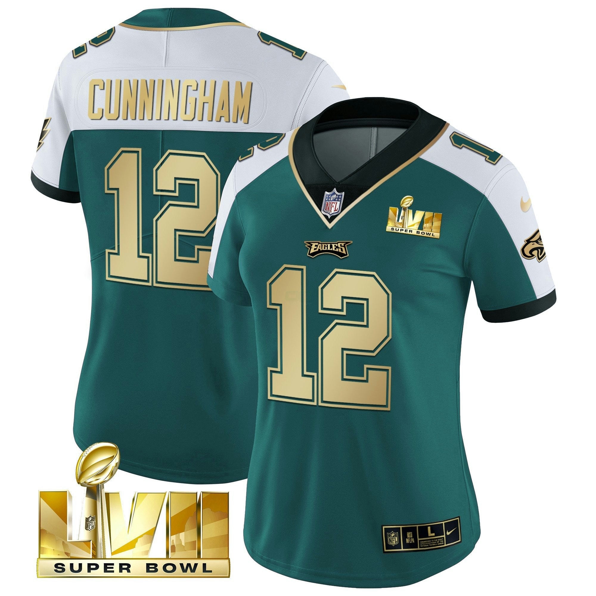 Camisa NFL Women’s Super Bowl LVII Dourada Vapor Jersey