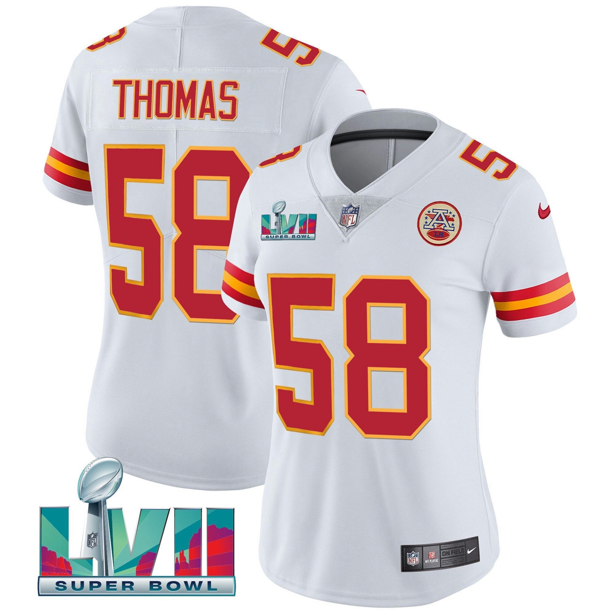 Camisa NFL Women’s Super Bowl LVII Vermelha Dourada Vapor Jersey