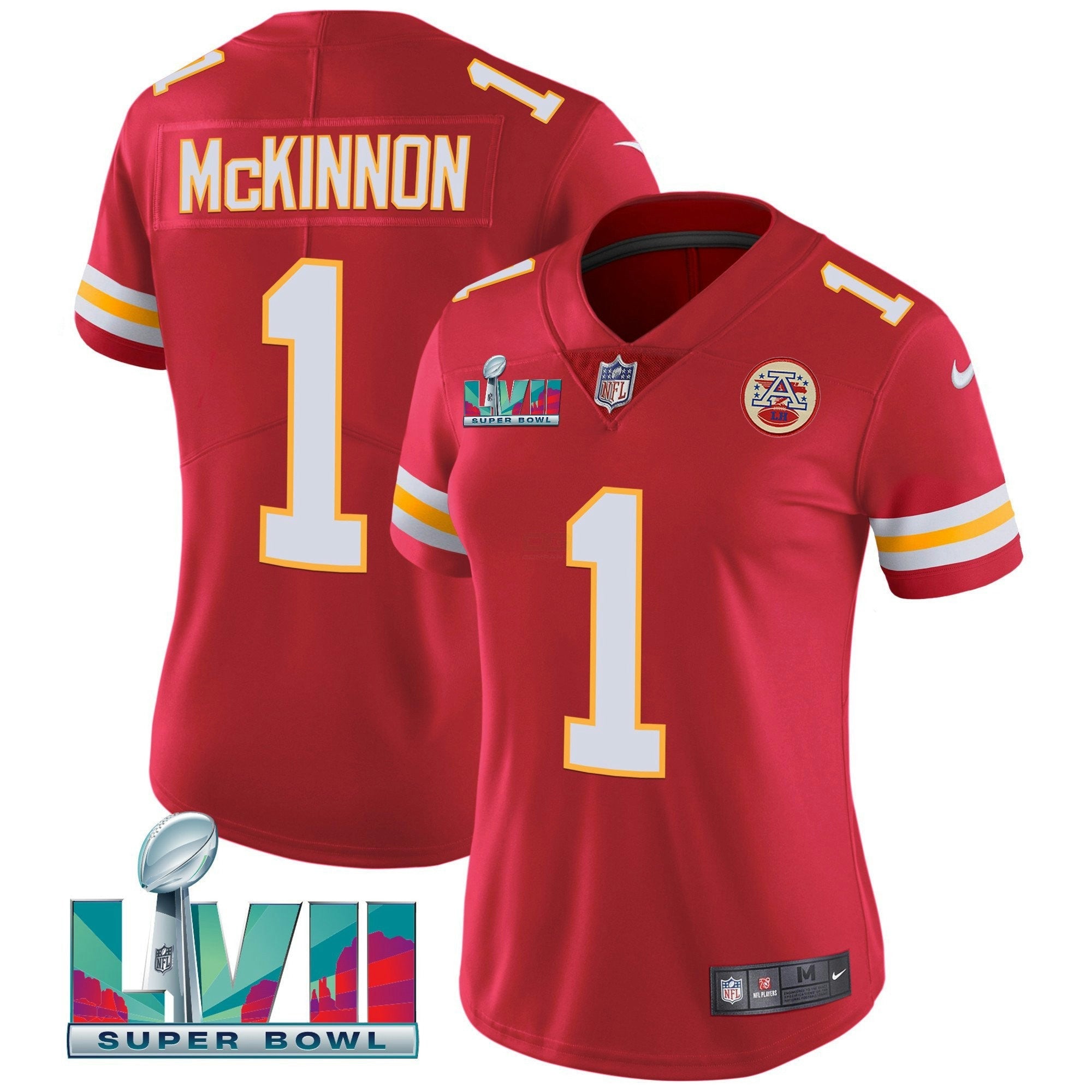 Camisa NFL Women’s Super Bowl LVII Vermelha Dourada Vapor Jersey