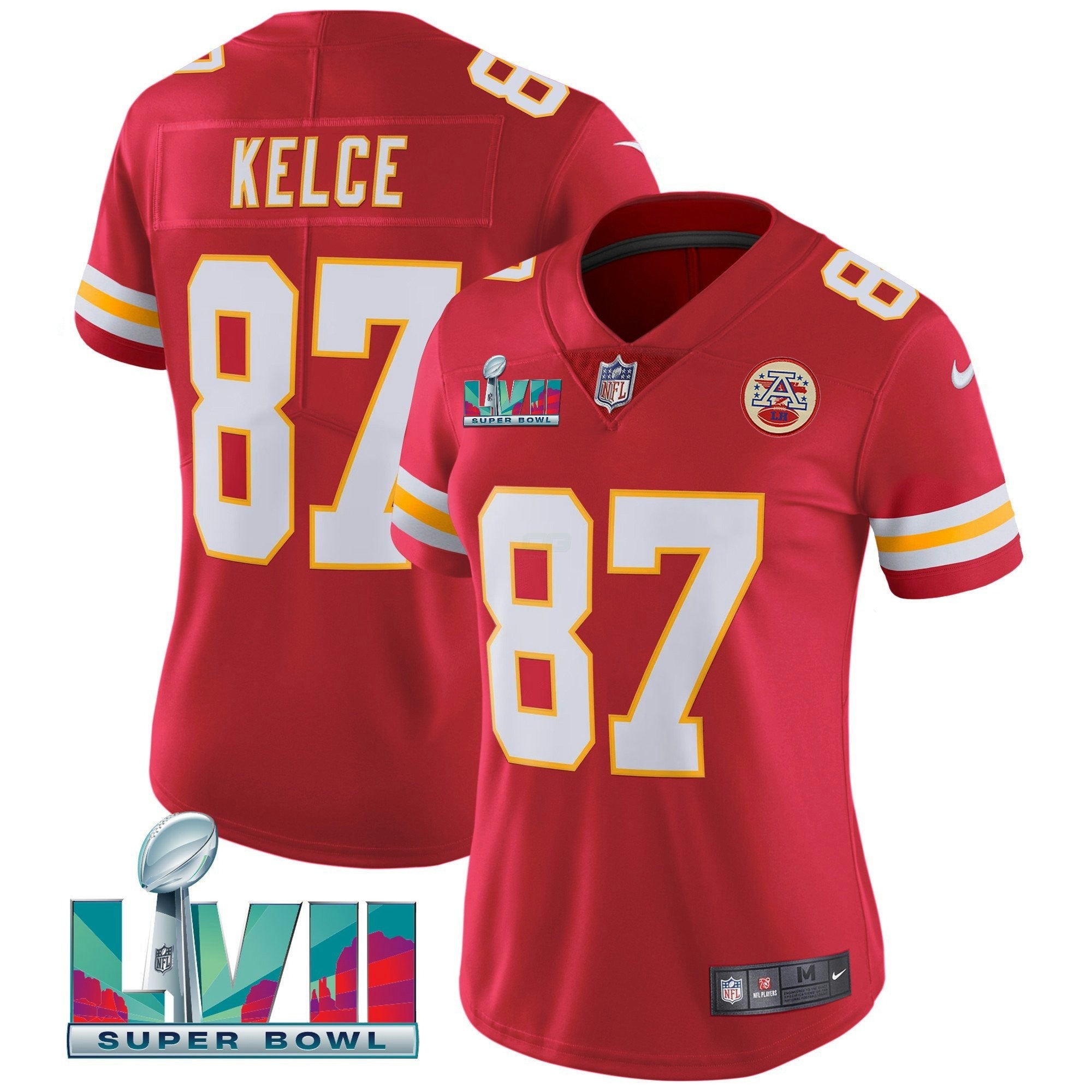 Camisa NFL Women’s Super Bowl LVII Vermelha Dourada Vapor Jersey