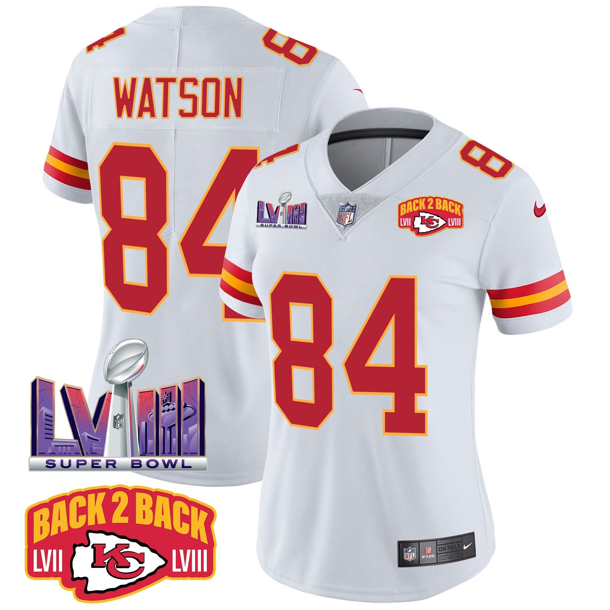 Camisa NFL Women’s Super Bowl LVIII & Back 2 Back Patch Vapor Jersey