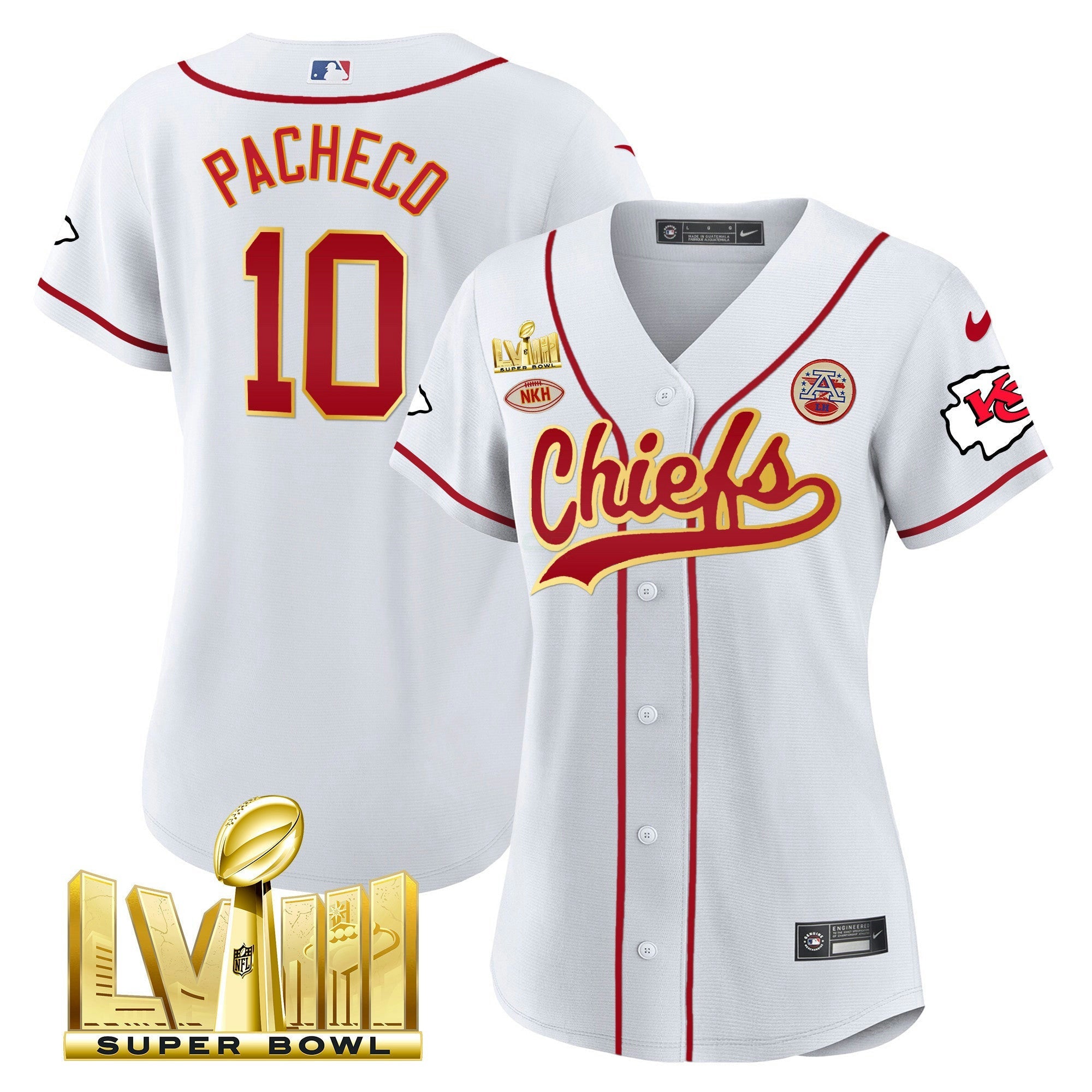 Camisa NFL Women’s Super Bowl LVIII Dourada Patch Jersey
