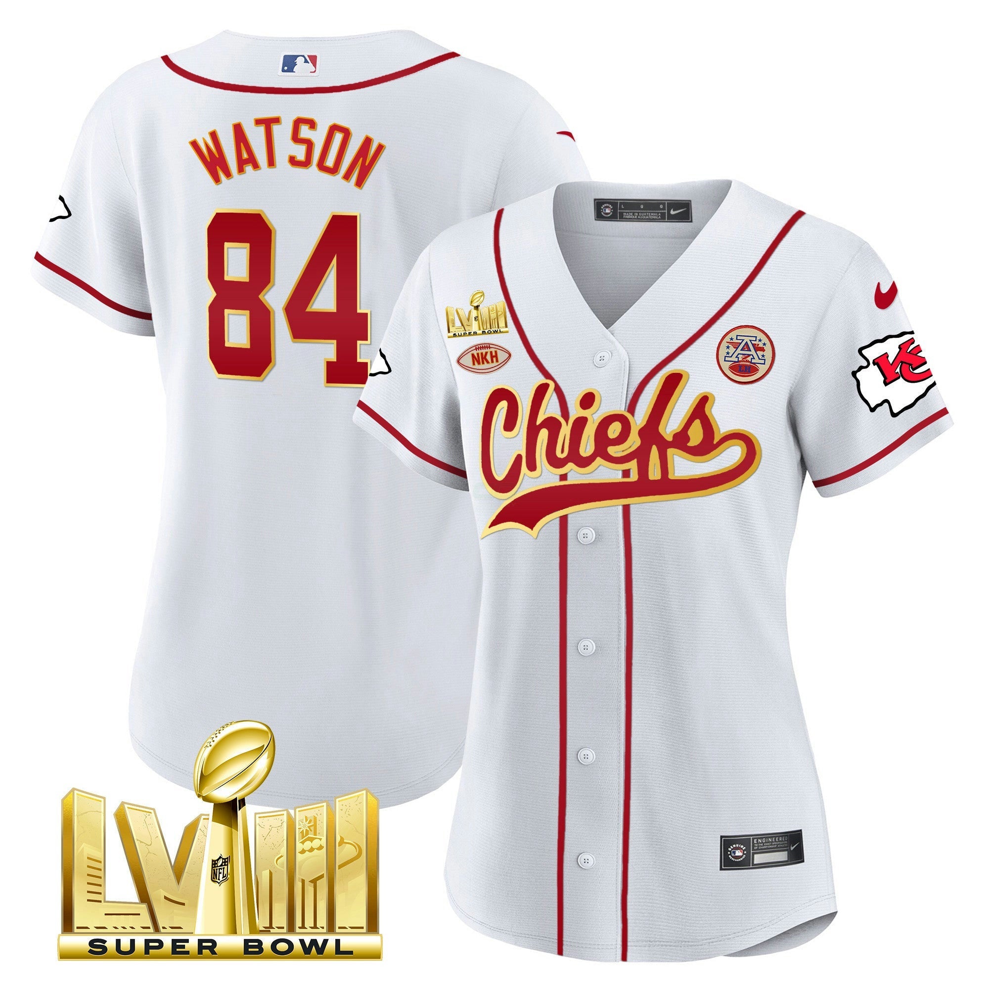 Camisa NFL Women’s Super Bowl LVIII Dourada Patch Jersey