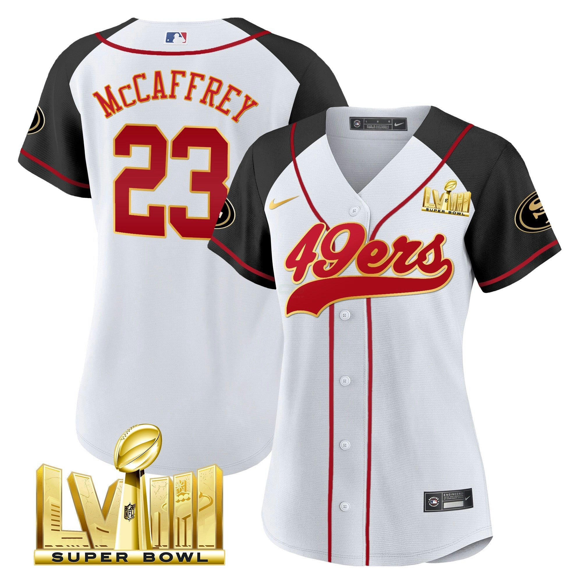 Camisa NFL Women’s Super Bowl LVIII Dourada Patch Jersey