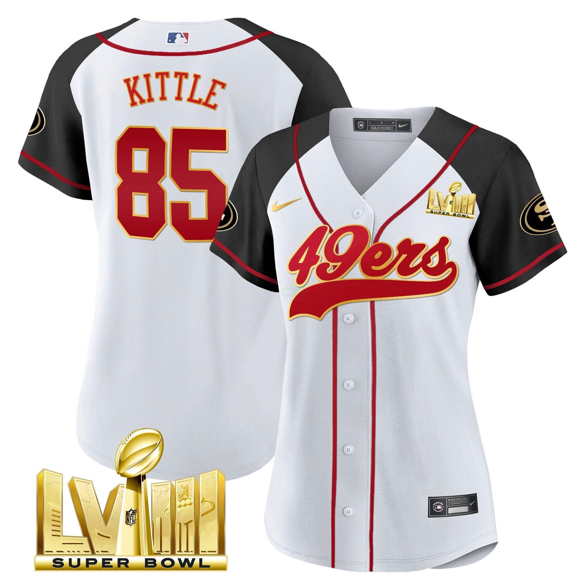 Camisa NFL Women’s Super Bowl LVIII Dourada Patch Jersey