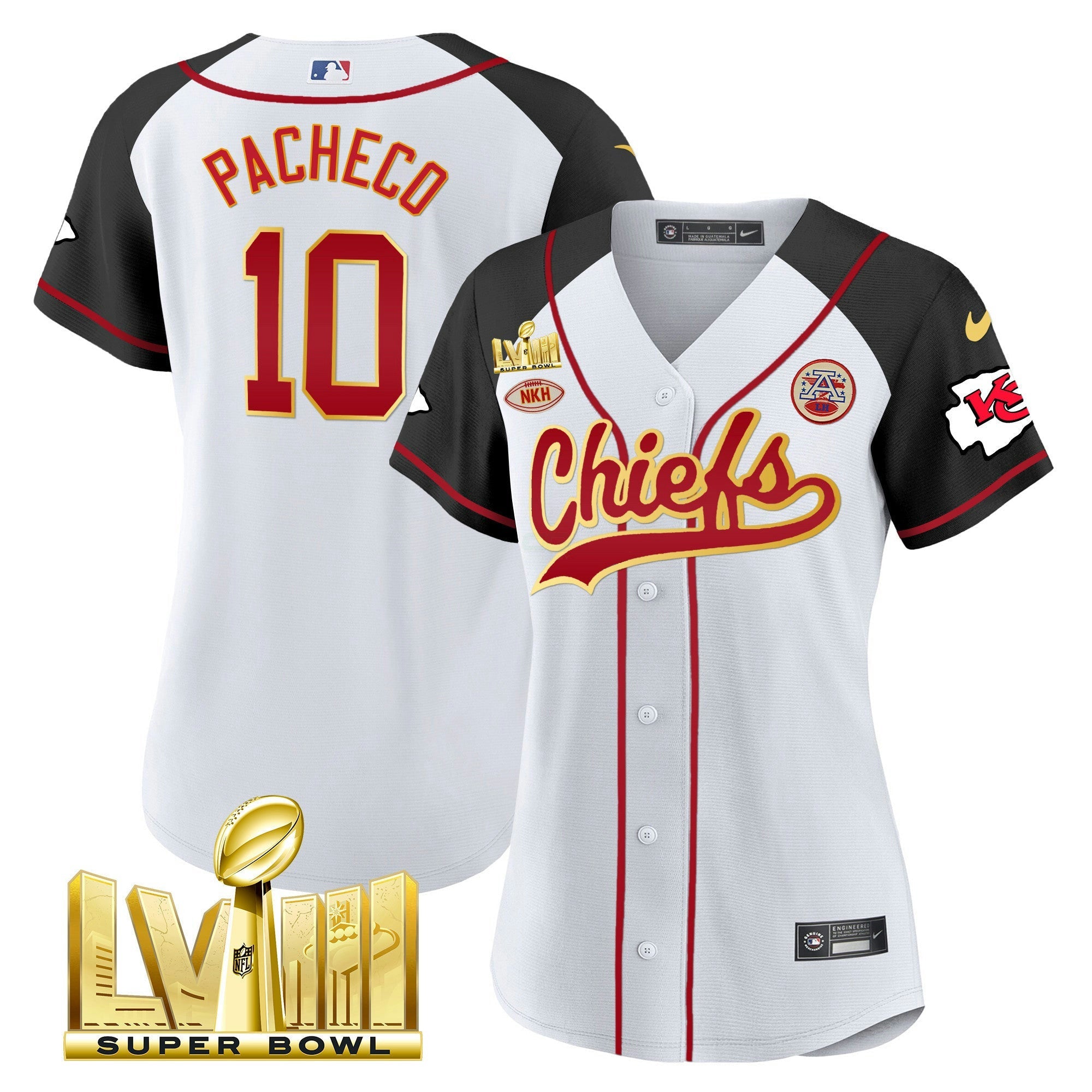 Camisa NFL Women’s Super Bowl LVIII Dourada Patch Jersey