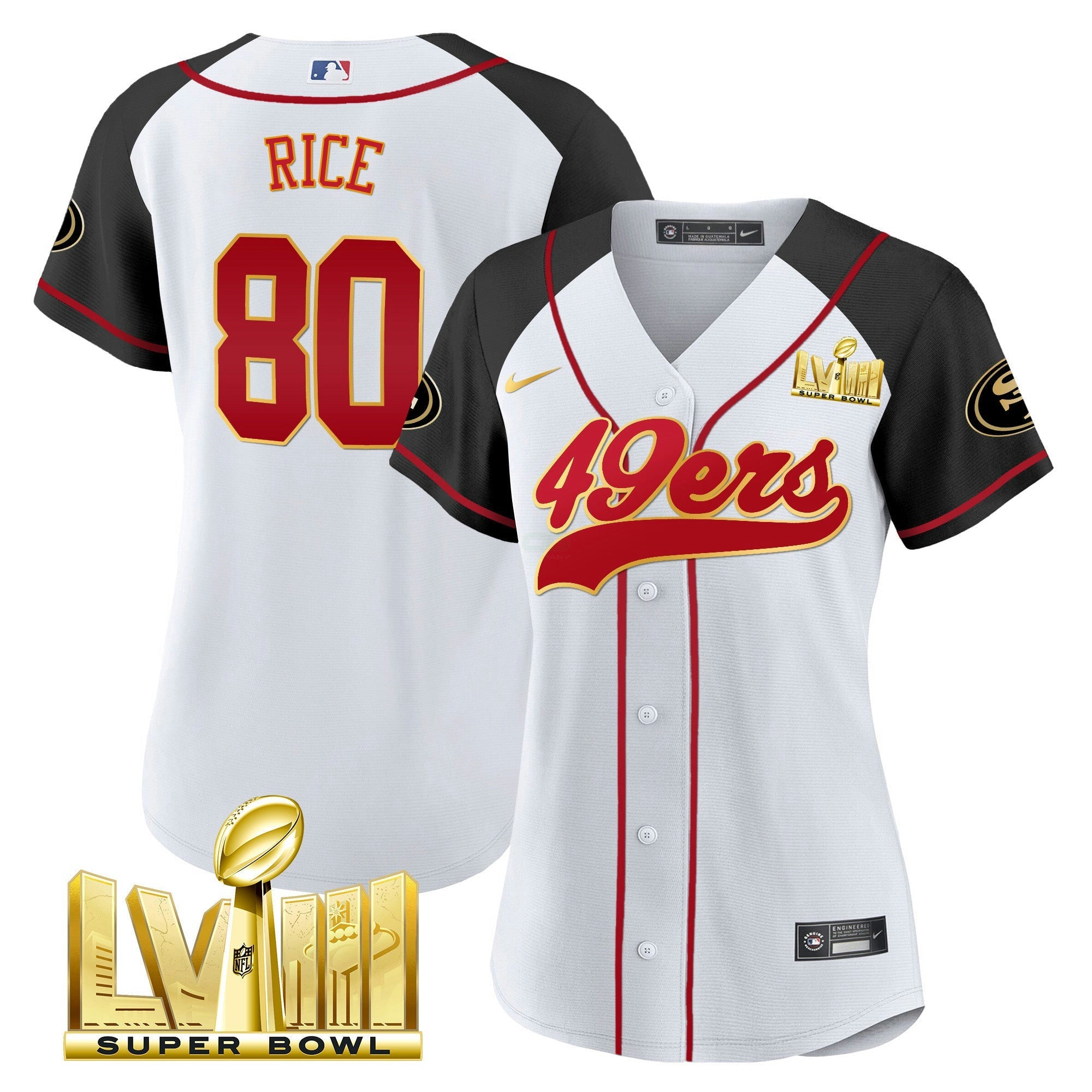 Camisa NFL Women’s Super Bowl LVIII Dourada Patch Jersey