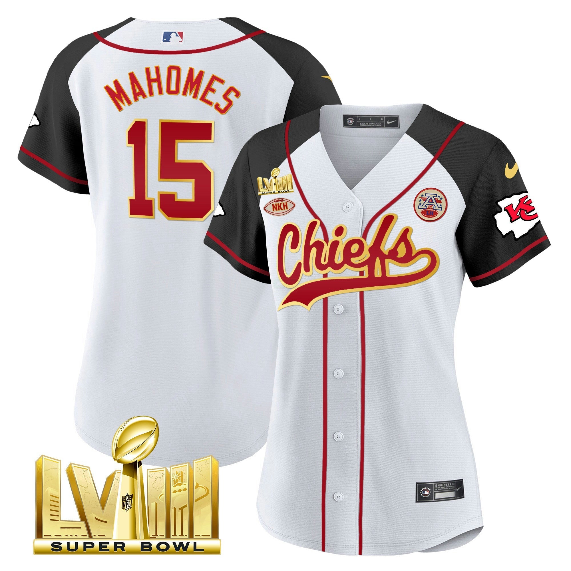 Camisa NFL Women’s Super Bowl LVIII Dourada Patch Jersey