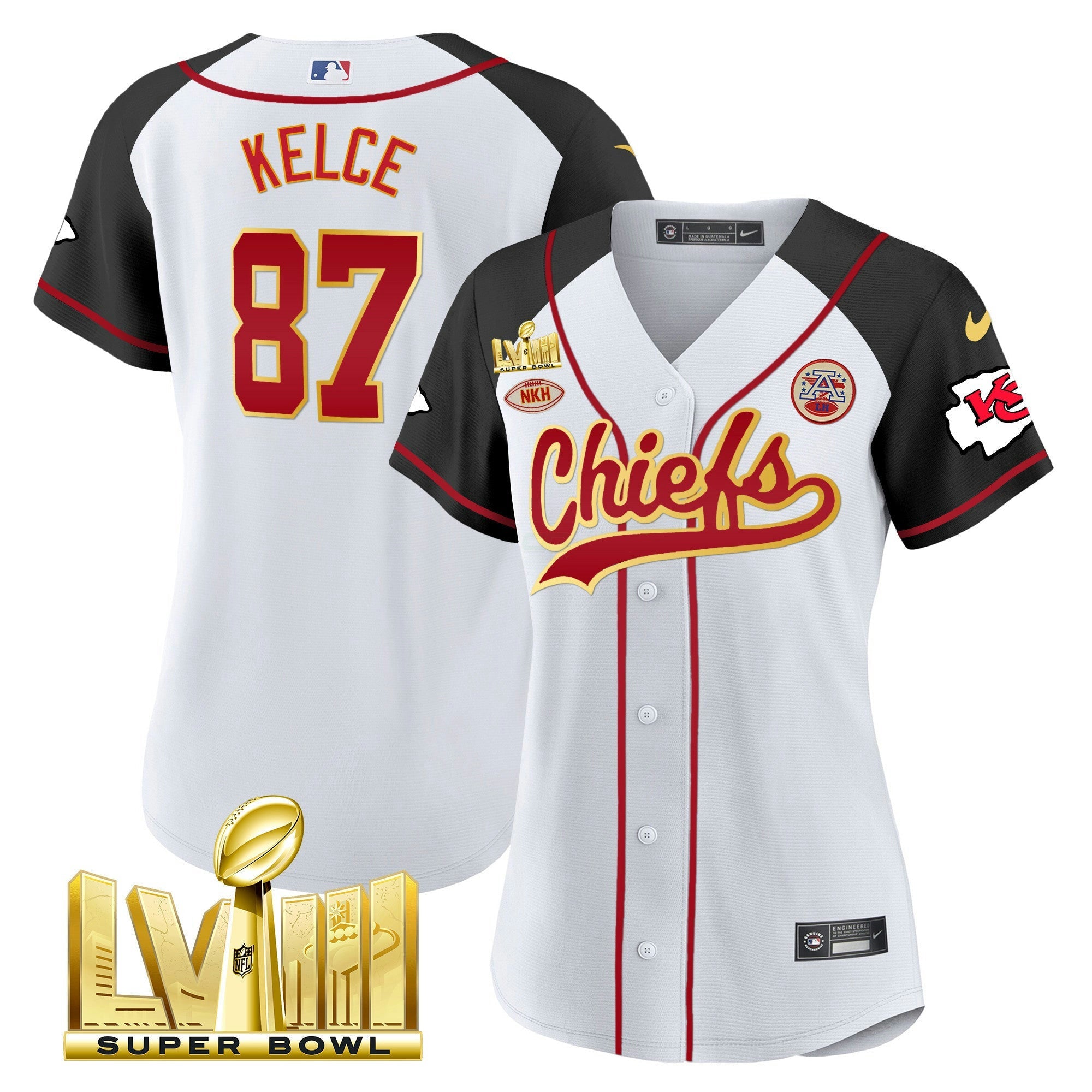 Camisa NFL Women’s Super Bowl LVIII Dourada Patch Jersey