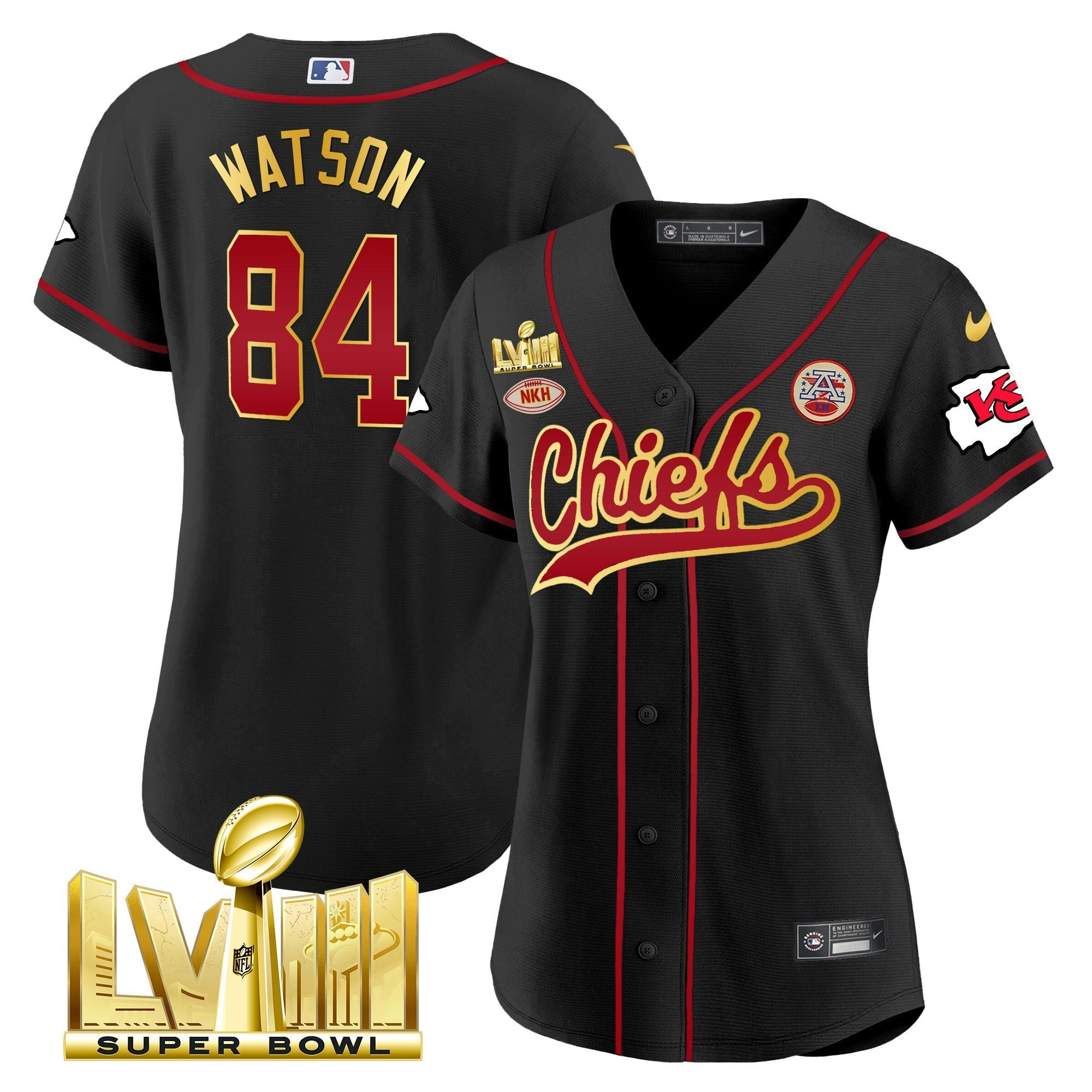 Camisa NFL Women’s Super Bowl LVIII Dourada Patch Jersey