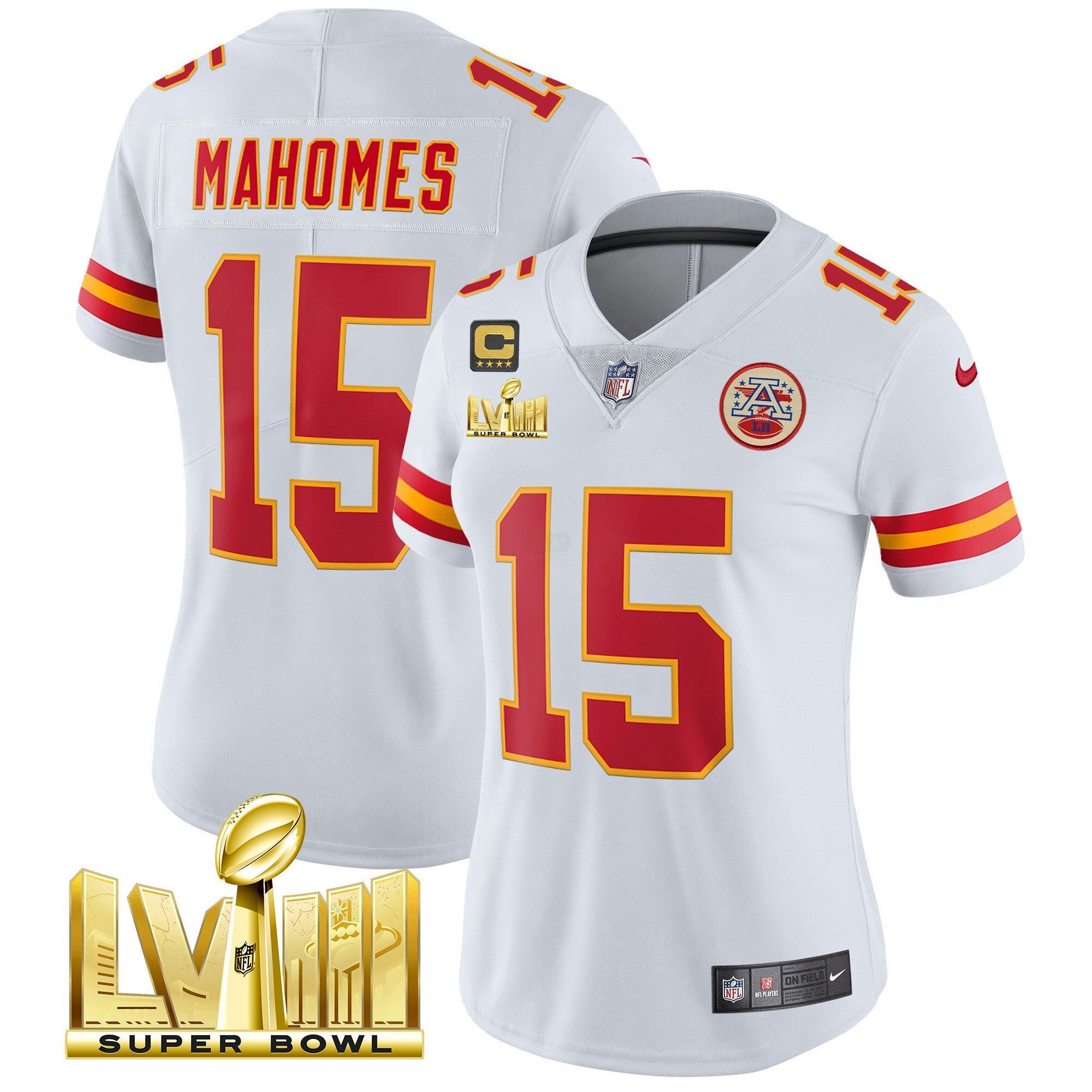 Camisa NFL Women’s Super Bowl LVIII Dourada Patch Vapor Jersey
