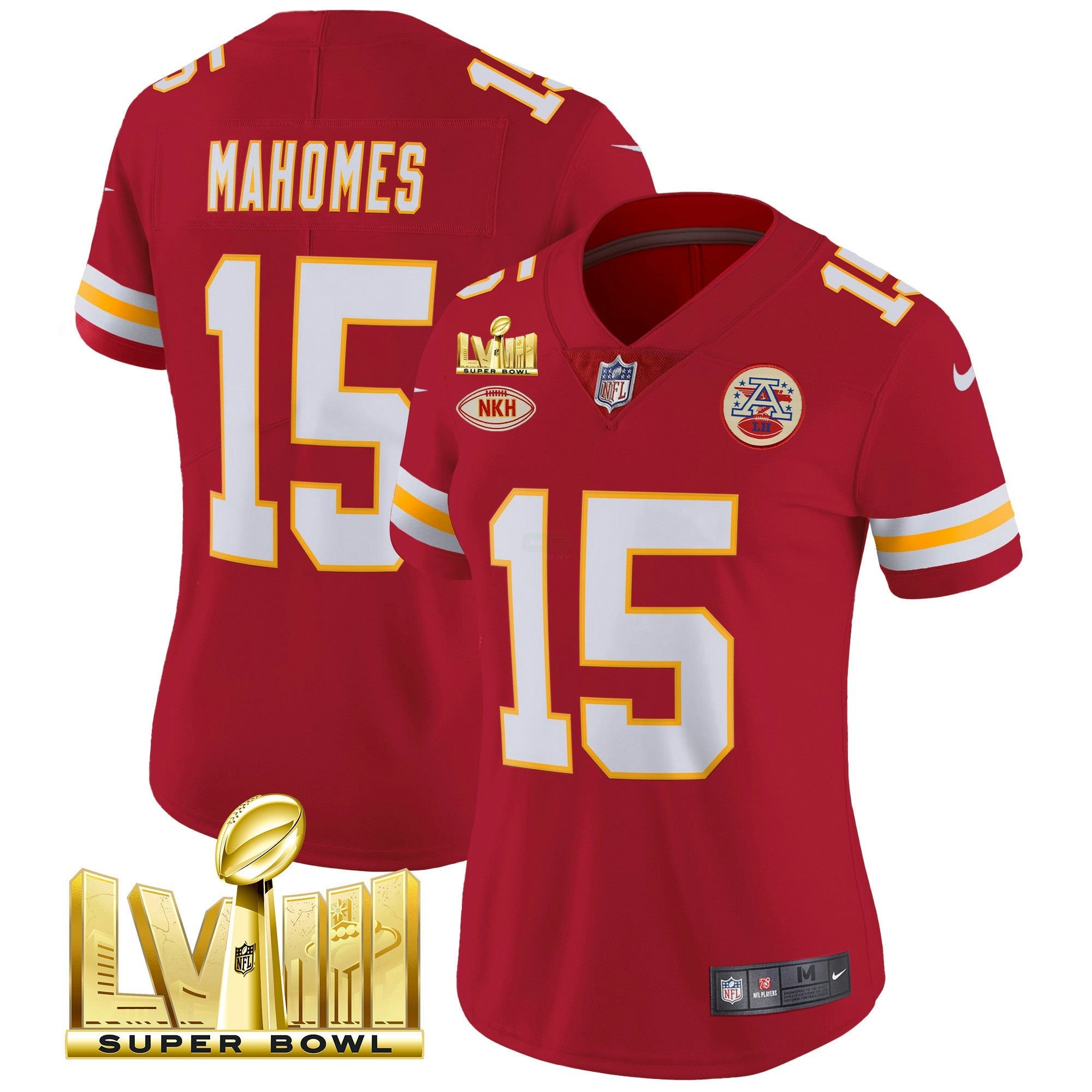 Camisa NFL Women’s Super Bowl LVIII Dourada Patch Vapor Jersey V2