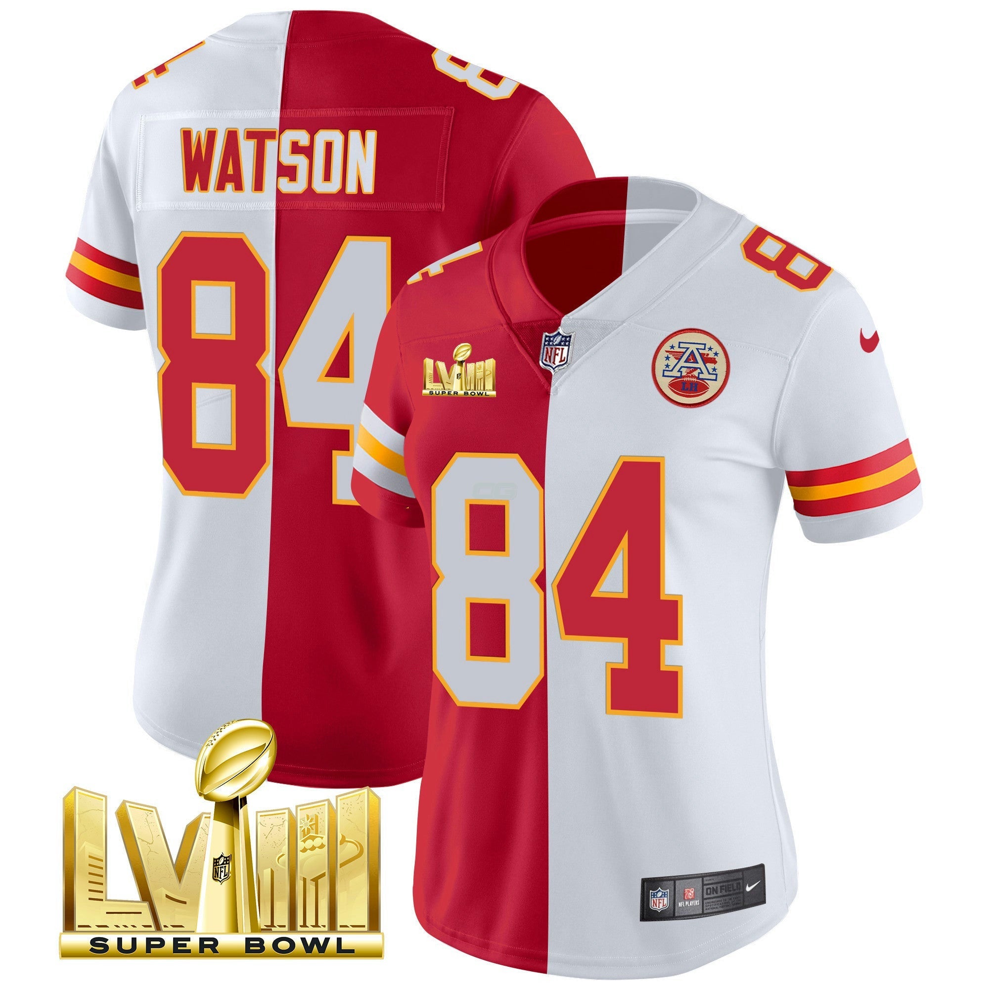 Camisa NFL Women’s Super Bowl LVIII Dourada Patch Vapor Jersey V4