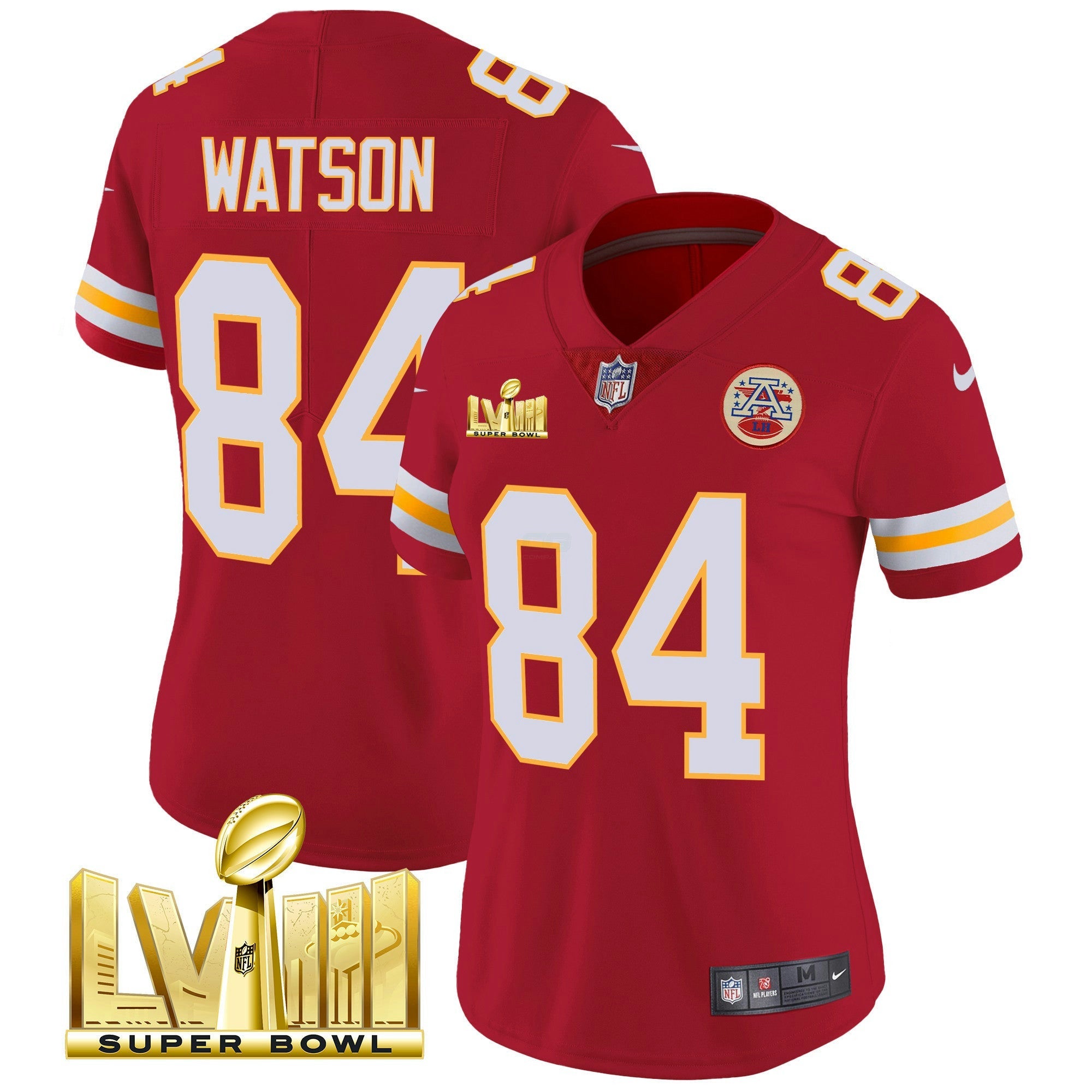 Camisa NFL Women’s Super Bowl LVIII Dourada Patch Vapor Jersey