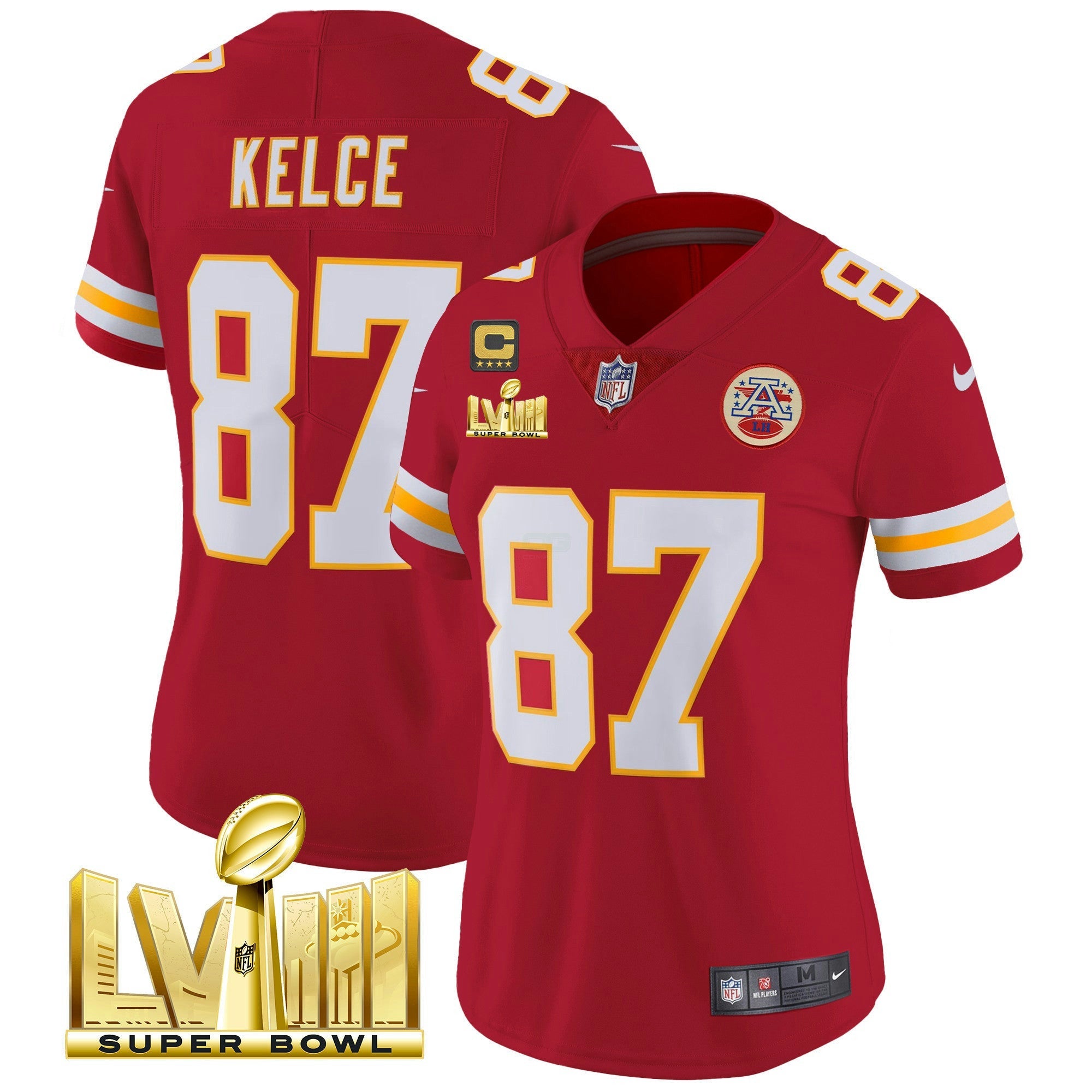 Camisa NFL Women’s Super Bowl LVIII Dourada Patch Vapor Jersey