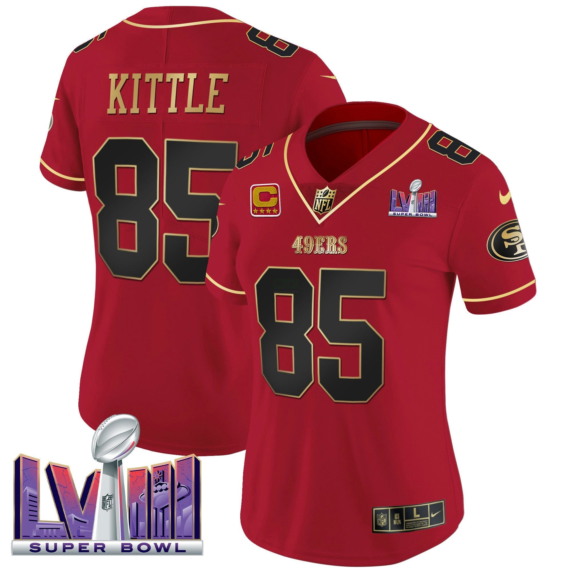 Camisa NFL Women’s Super Bowl LVIII Patch Vapor Jersey