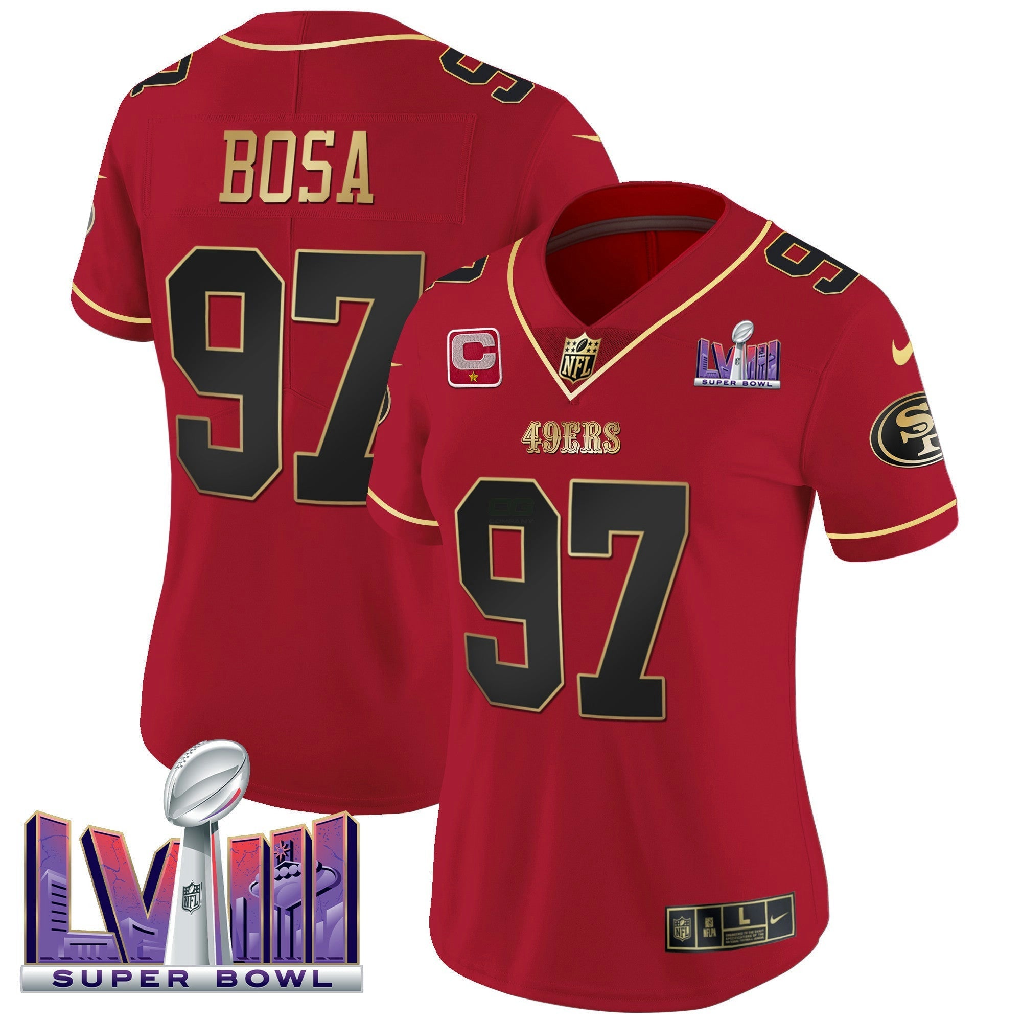 Camisa NFL Women’s Super Bowl LVIII Patch Vapor Jersey