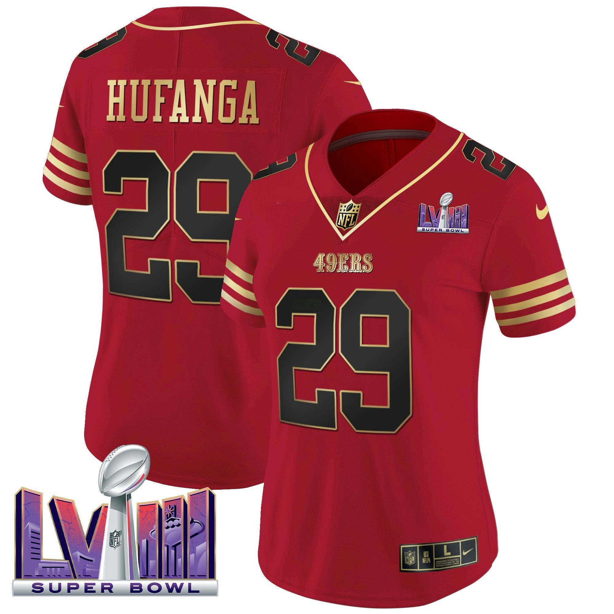 Camisa NFL Women’s Super Bowl LVIII Patch Vapor Jersey