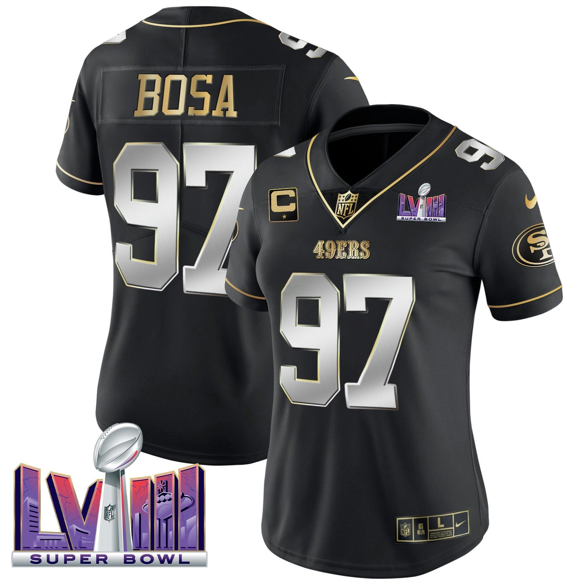 Camisa NFL Women’s Super Bowl LVIII Patch Vapor Jersey