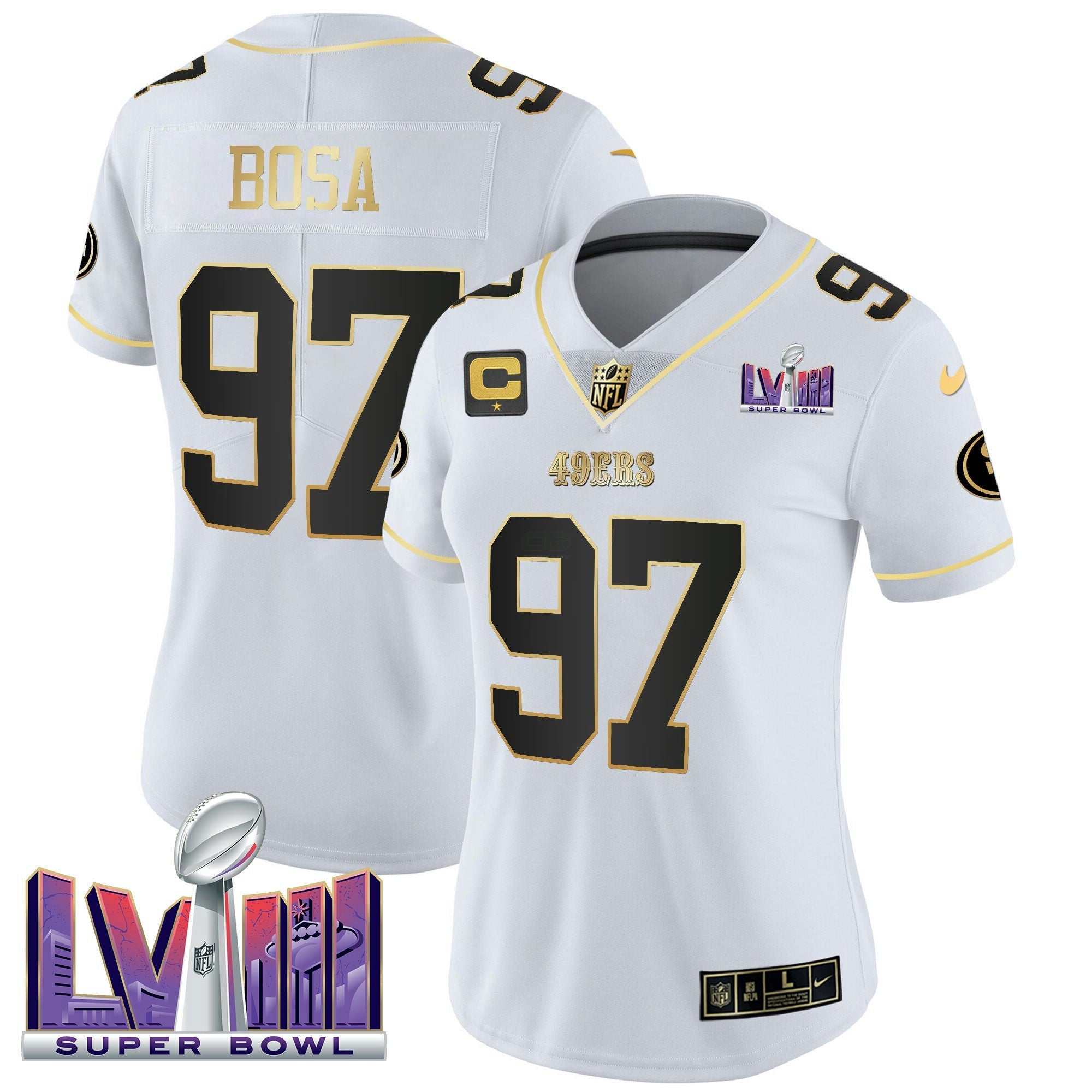 Camisa NFL Women’s Super Bowl LVIII Patch Vapor Jersey V2