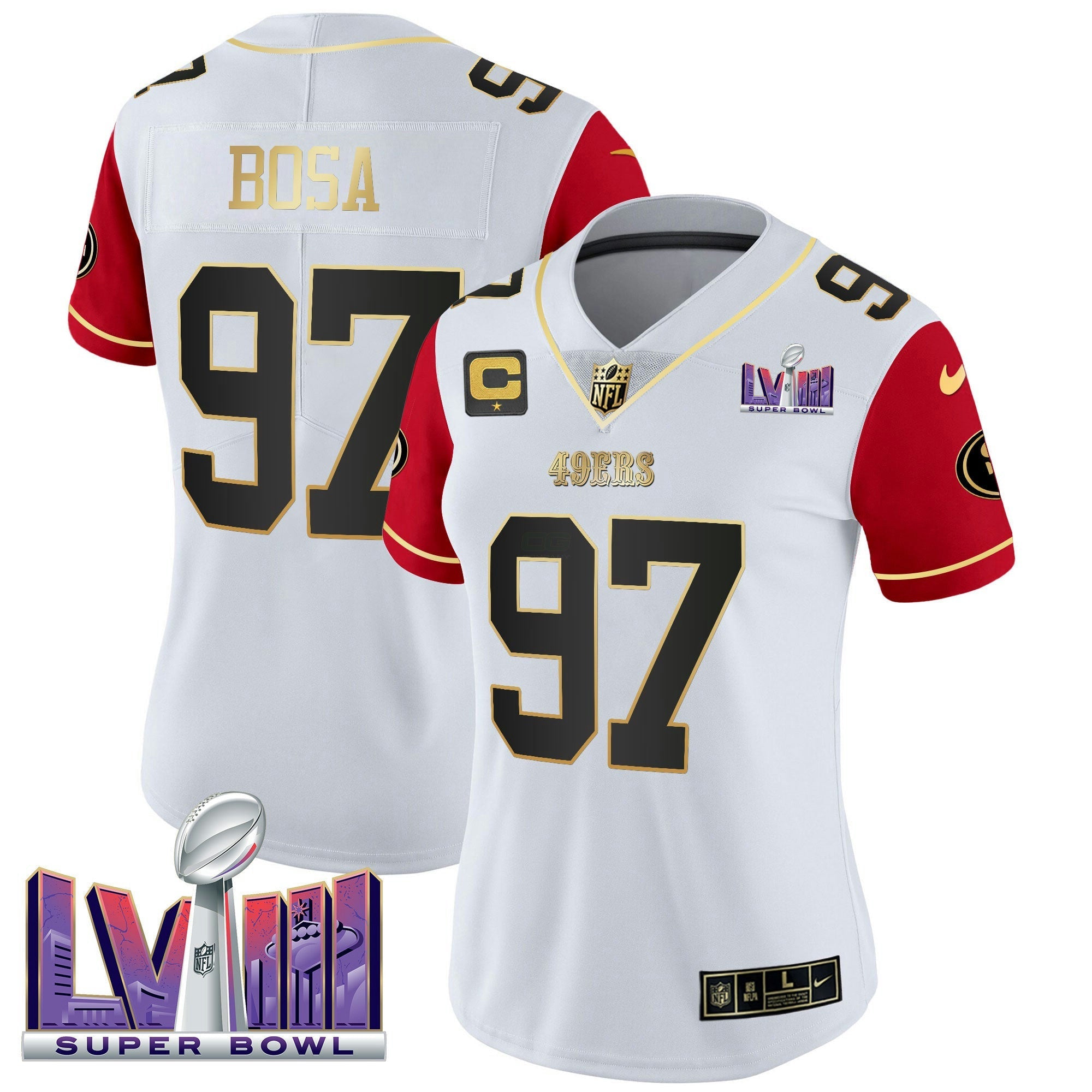 Camisa NFL Women’s Super Bowl LVIII Patch Vapor Jersey V2
