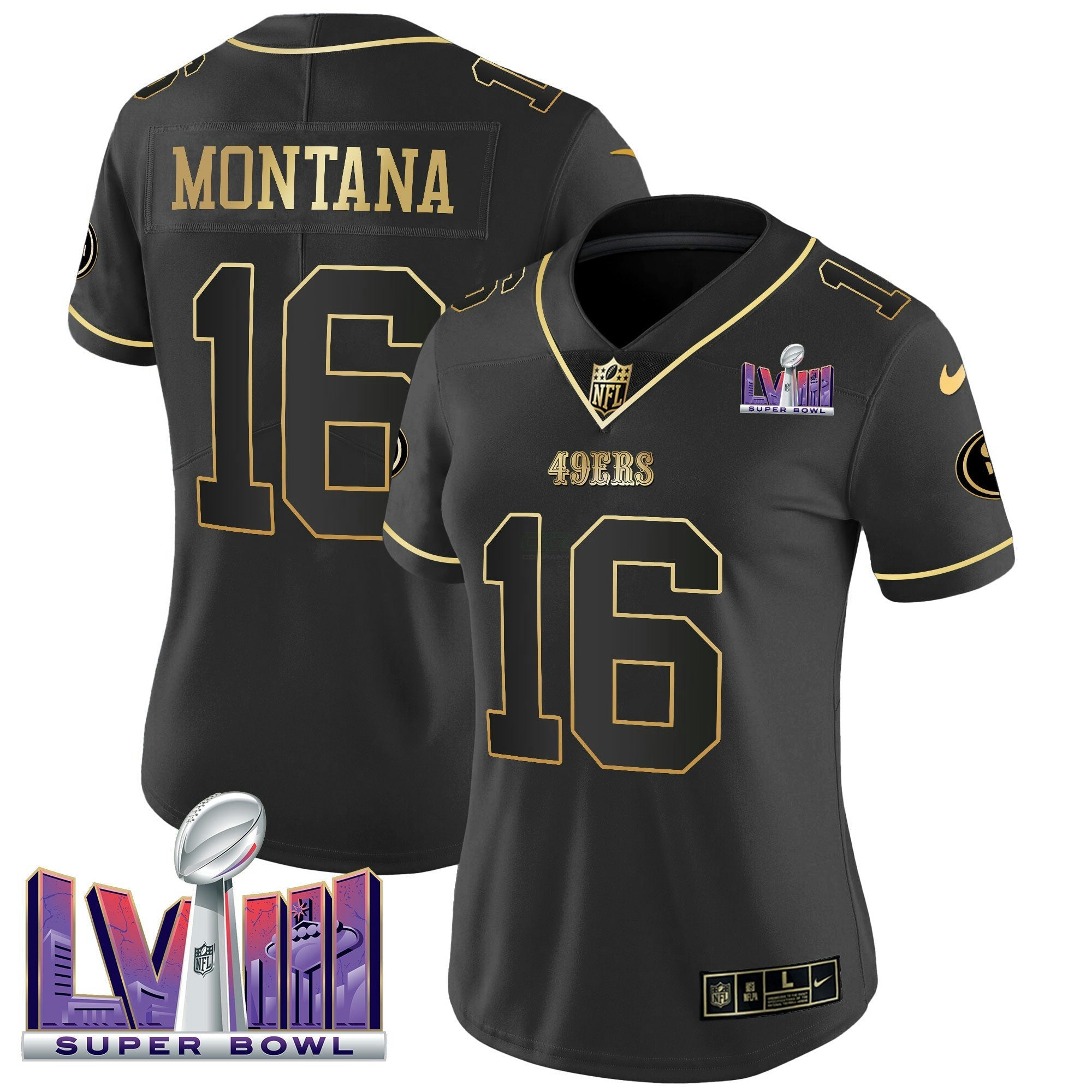 Camisa NFL Women’s Super Bowl LVIII Patch Vapor Jersey V2
