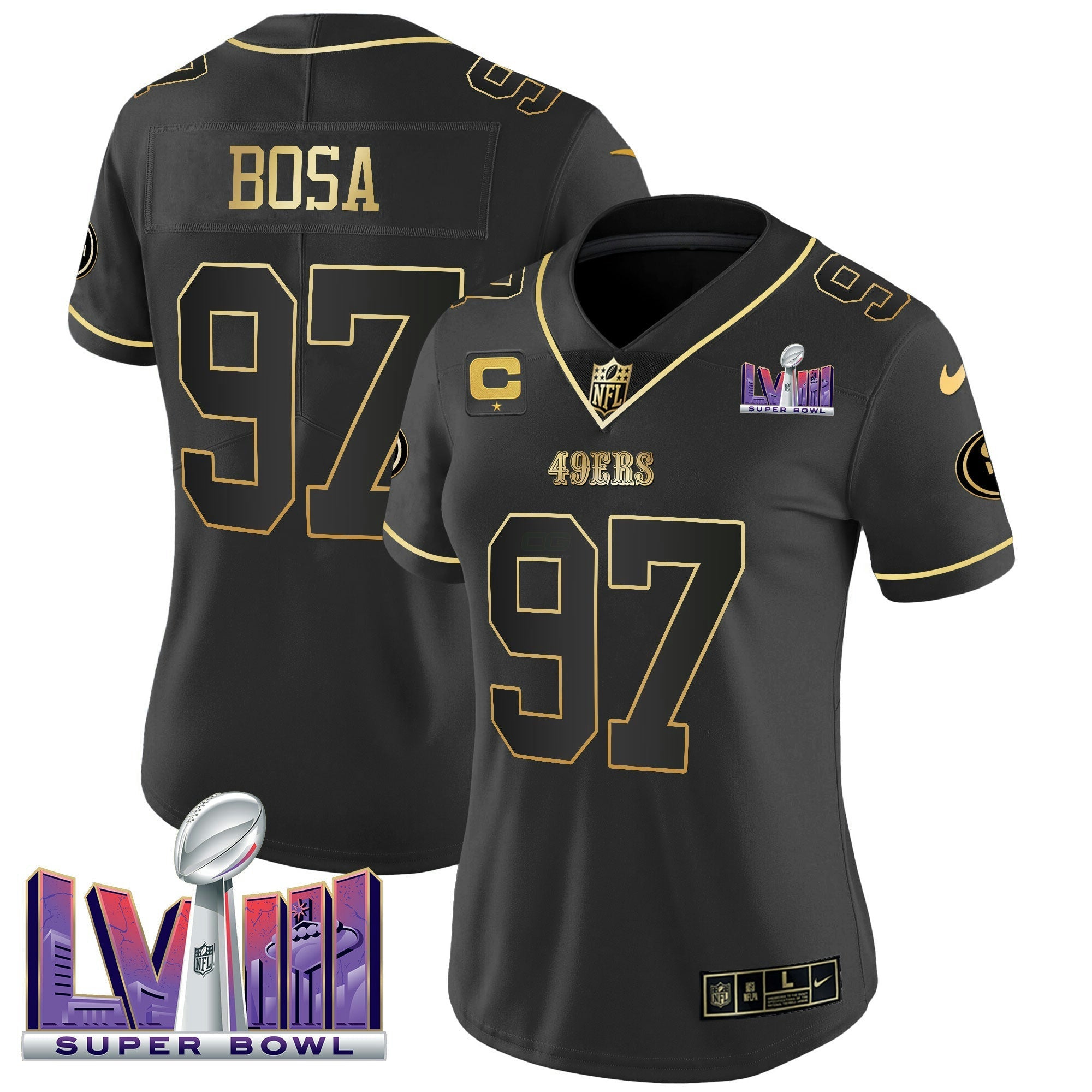 Camisa NFL Women’s Super Bowl LVIII Patch Vapor Jersey V2