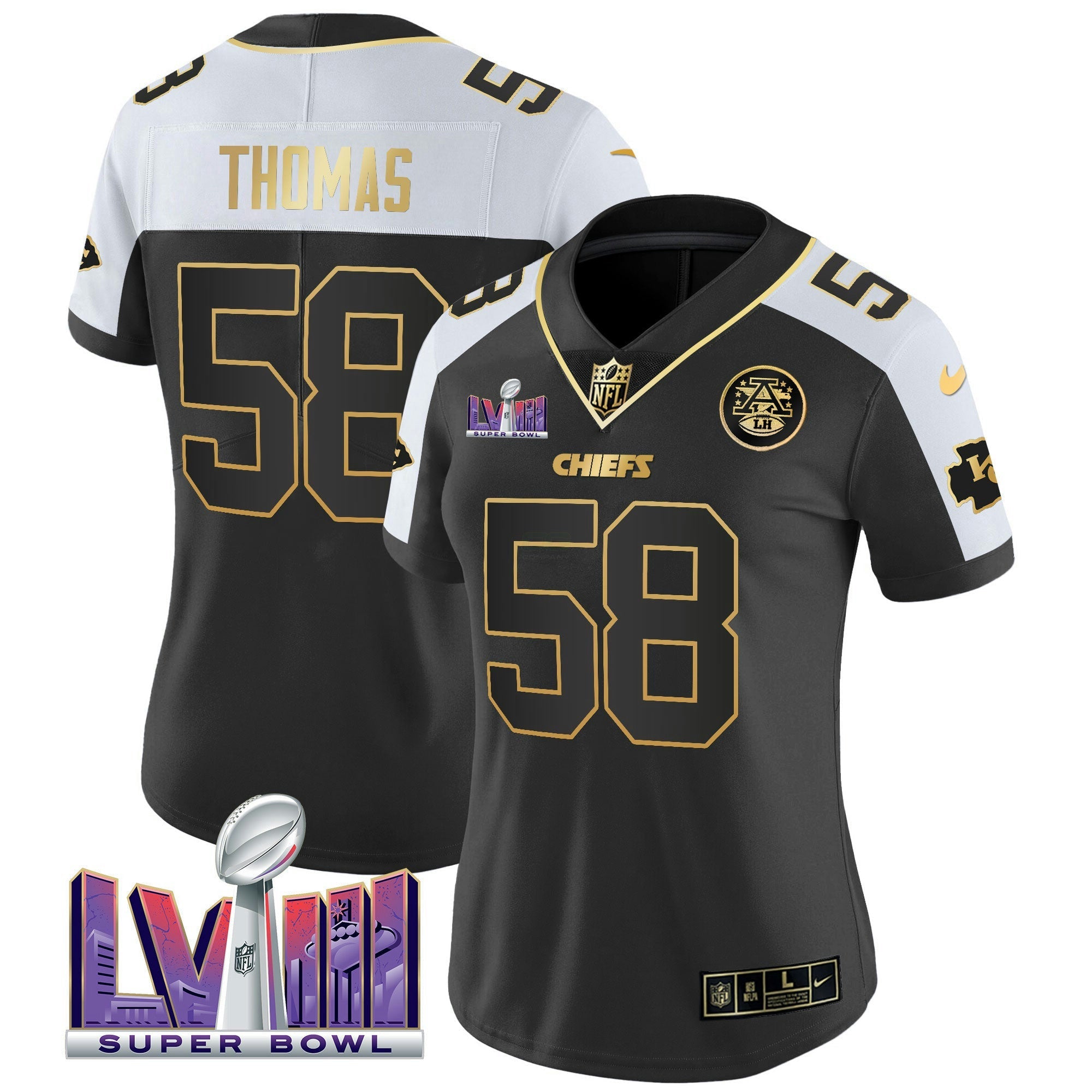Camisa NFL Women’s Super Bowl LVIII Patch Vapor Jersey V4