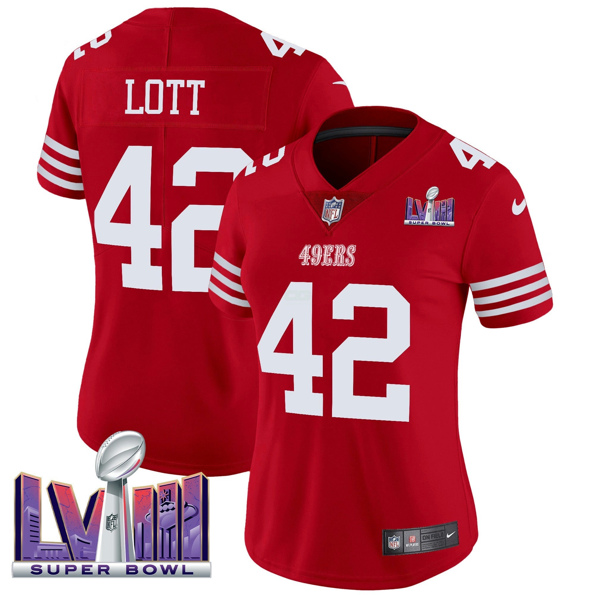 Camisa NFL Women’s Super Bowl LVIII Patch Vapor Limited Jersey