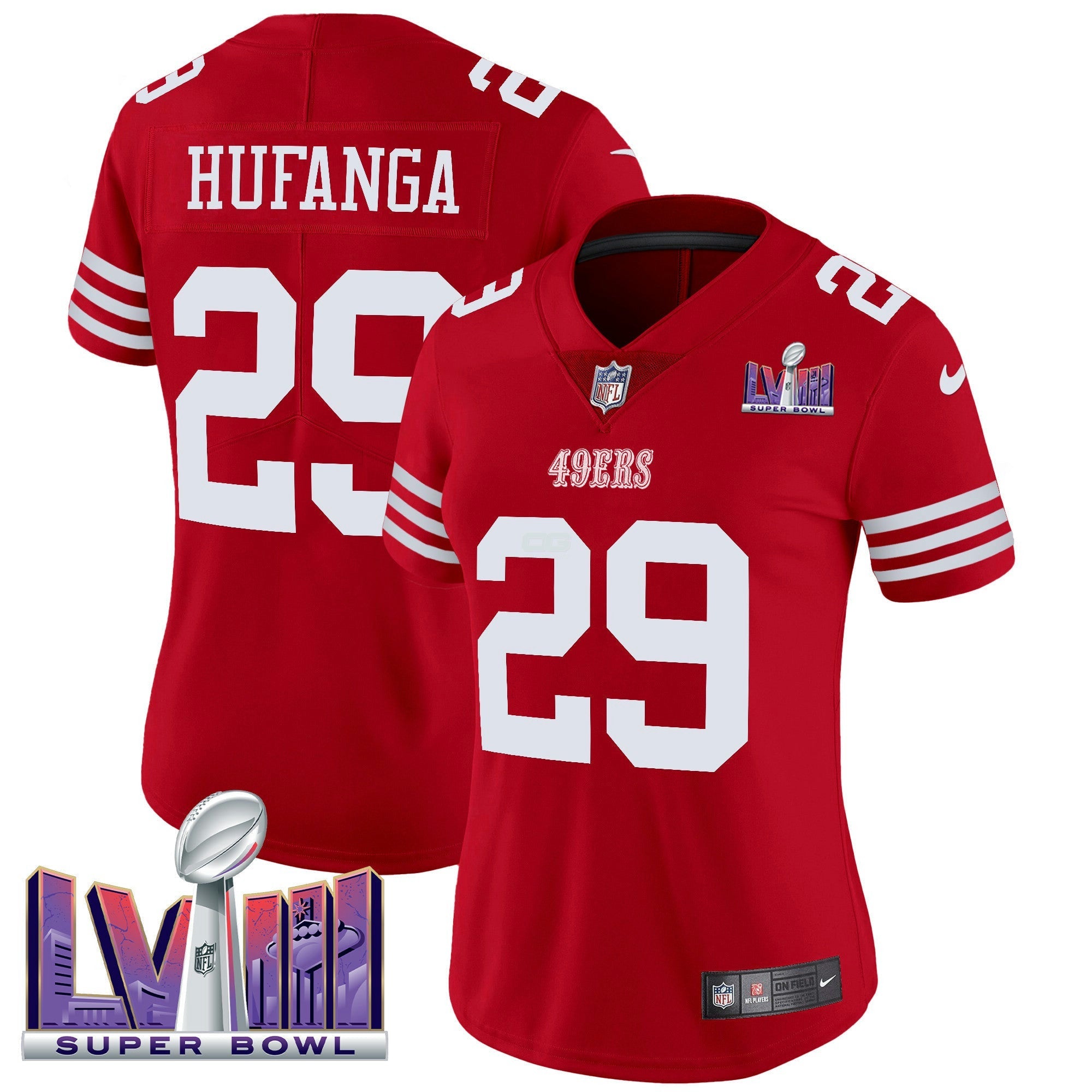 Camisa NFL Women’s Super Bowl LVIII Patch Vapor Limited Jersey