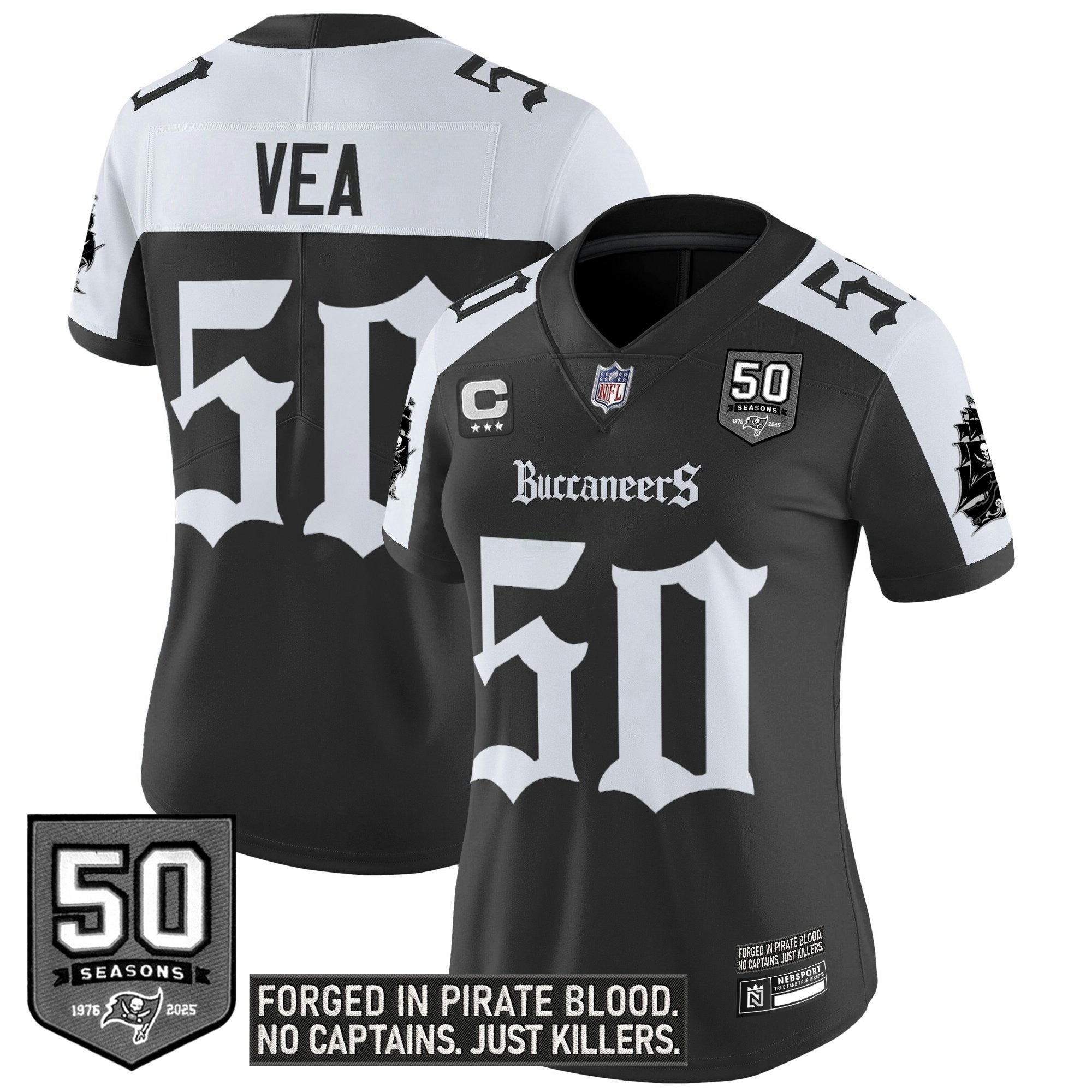 Camisa NFL Women’s Tampa Bay ‘Gothic Pirate Shadows Edition’ Vapor Limited Jersey