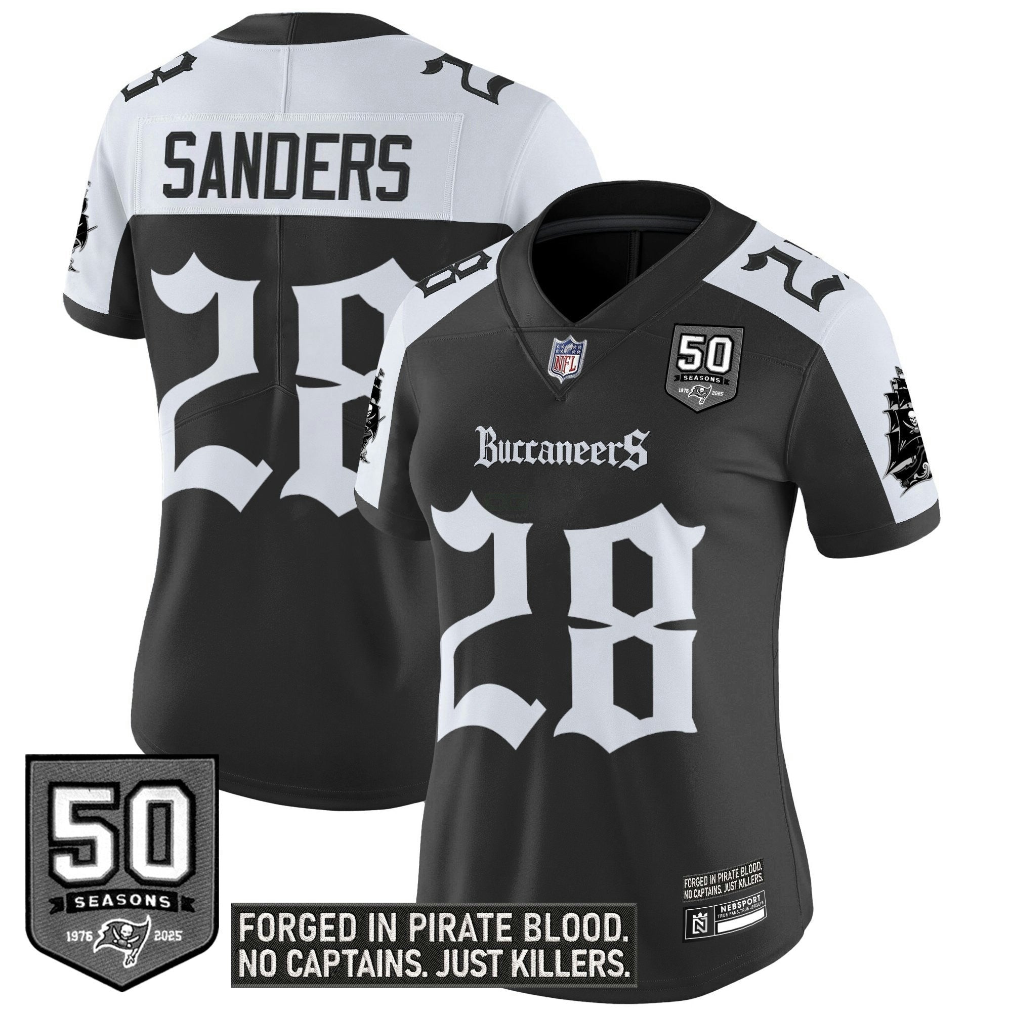 Camisa NFL Women’s Tampa Bay ‘Gothic Pirate Shadows Edition’ Vapor Limited Jersey