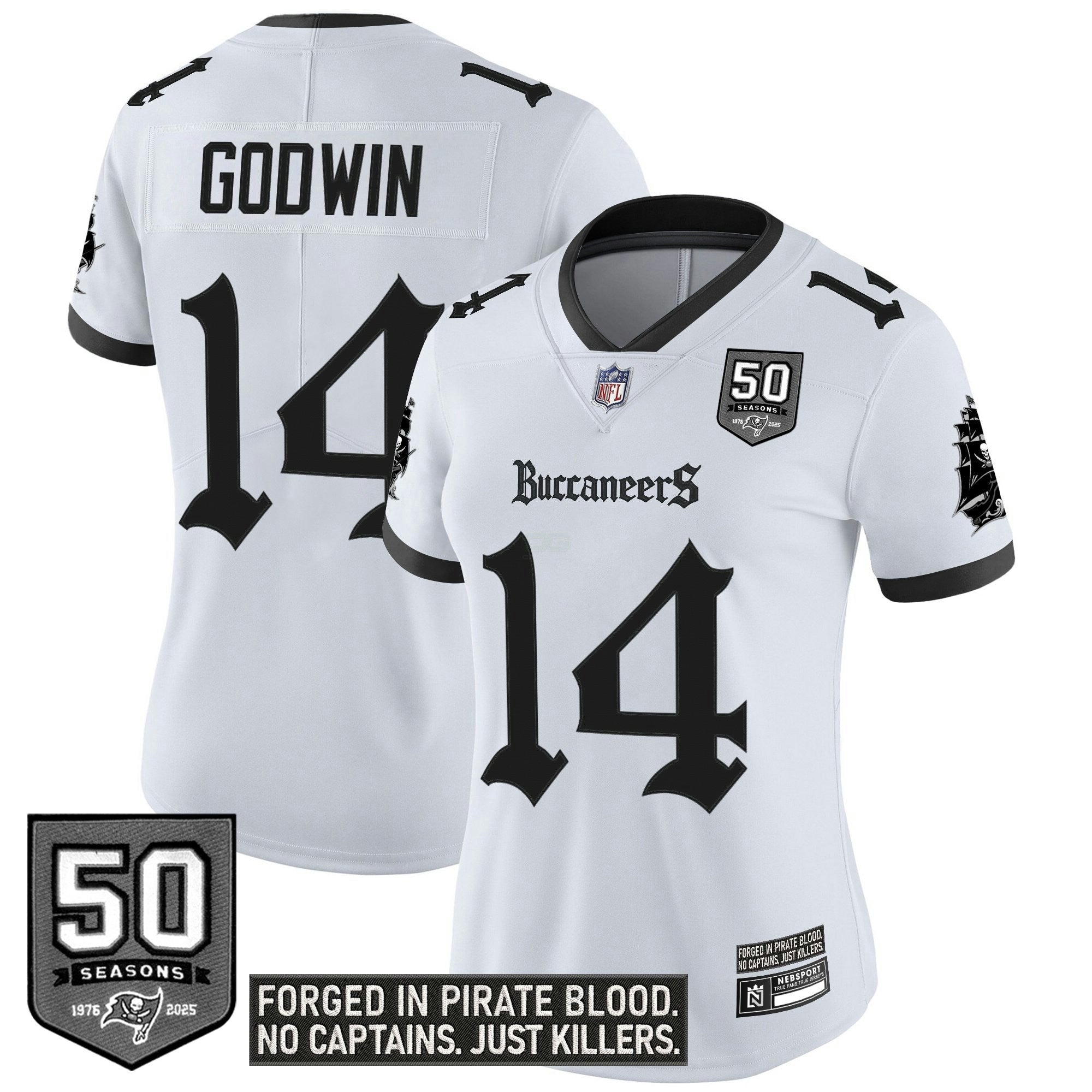Camisa NFL Women’s Tampa Bay ‘Gothic Pirate Shadows Edition’ Vapor Limited Jersey