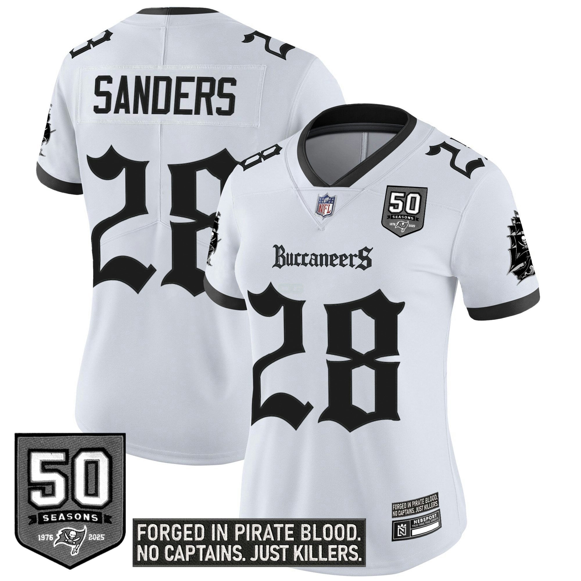 Camisa NFL Women’s Tampa Bay ‘Gothic Pirate Shadows Edition’ Vapor Limited Jersey