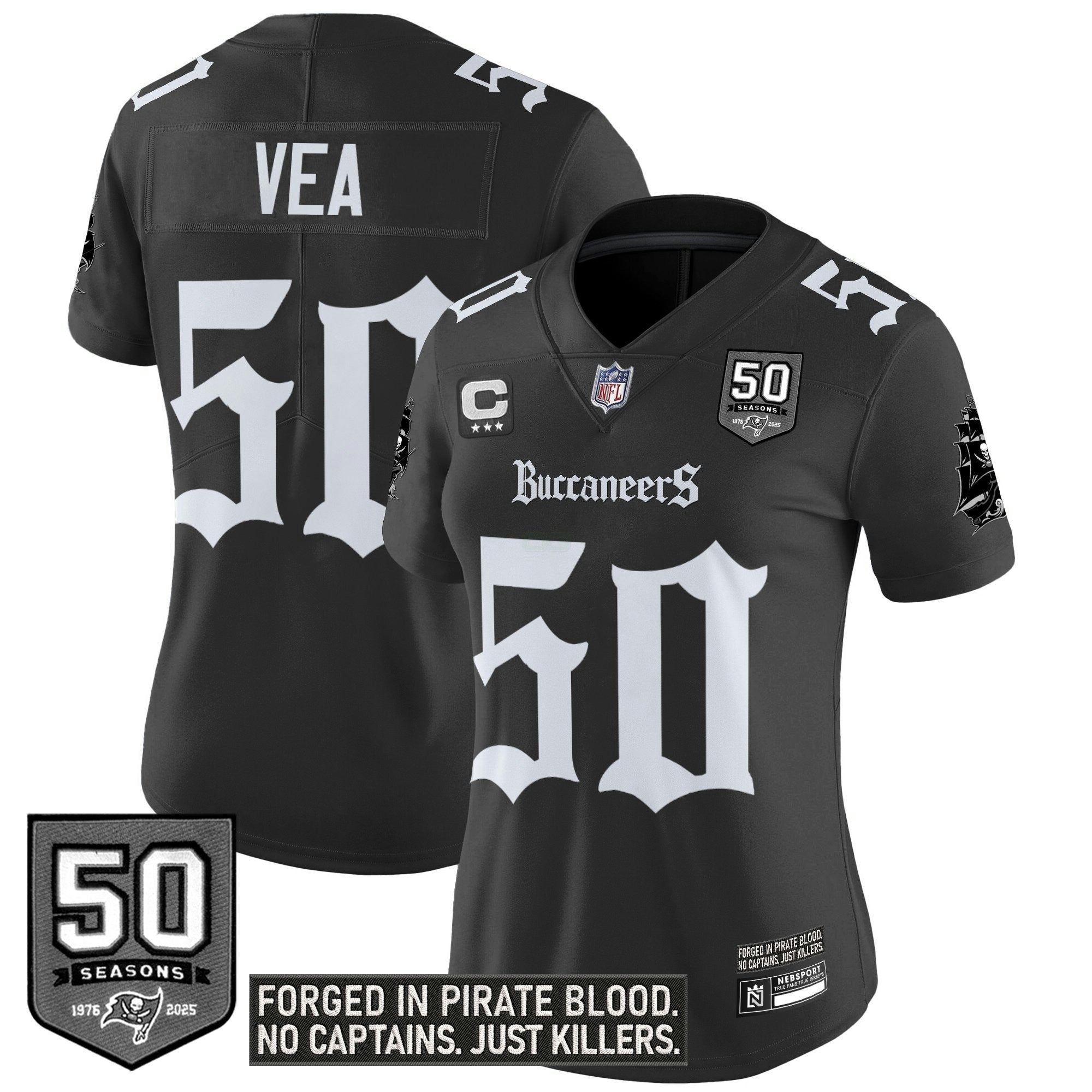 Camisa NFL Women’s Tampa Bay ‘Gothic Pirate Shadows Edition’ Vapor Limited Jersey