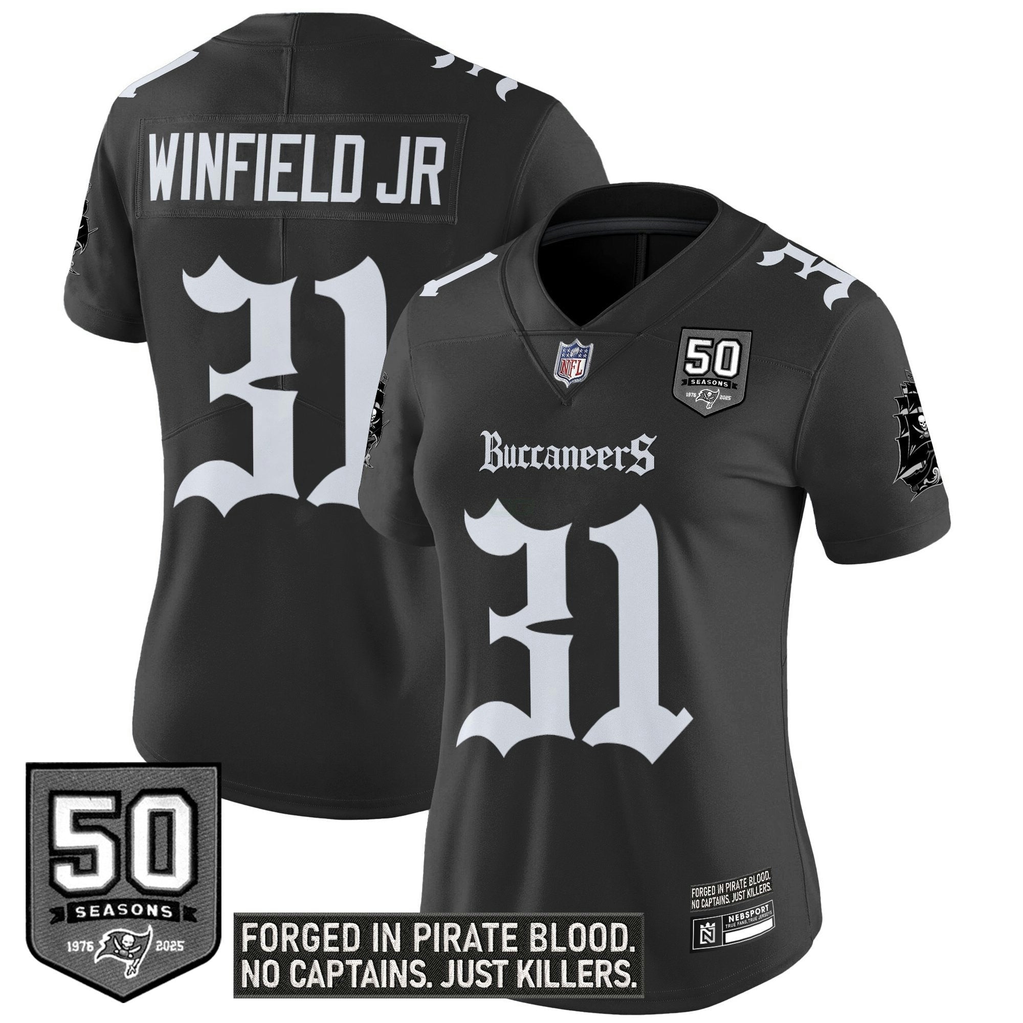 Camisa NFL Women’s Tampa Bay ‘Gothic Pirate Shadows Edition’ Vapor Limited Jersey