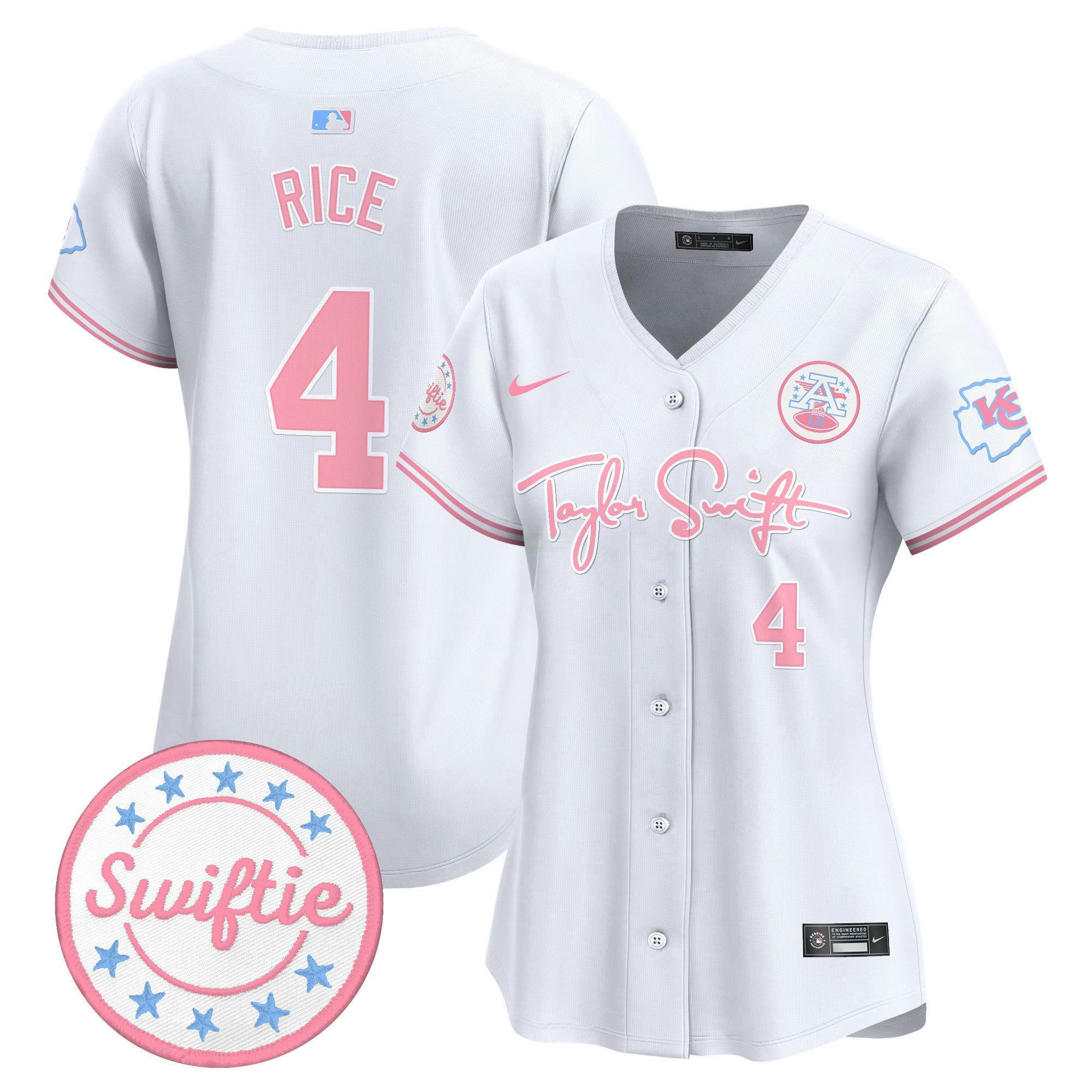 Camisa NFL Women’s Taylor Swift Bubblegum Pink Vapor Premier Limited Jersey