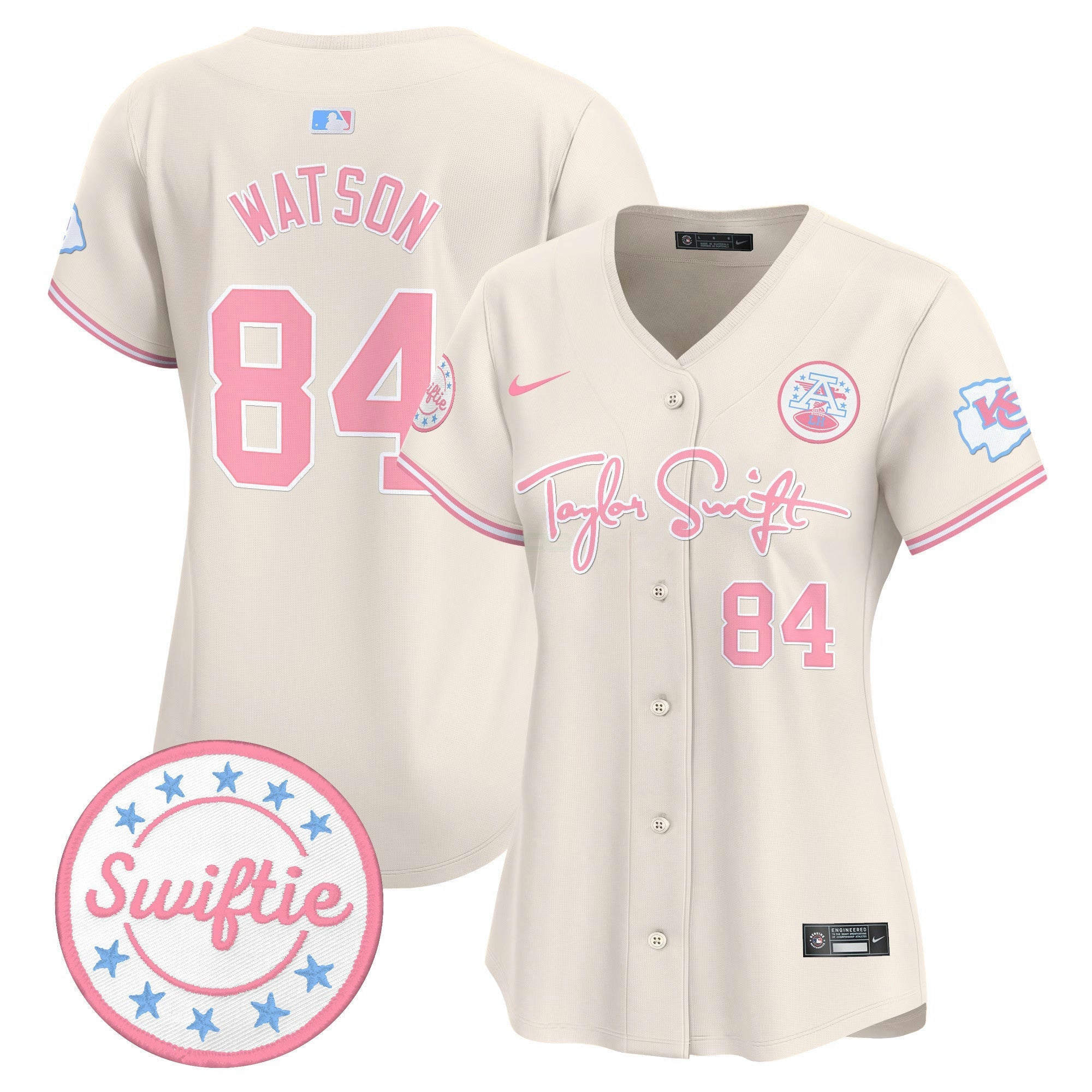 Camisa NFL Women’s Taylor Swift Bubblegum Pink Vapor Premier Limited Jersey