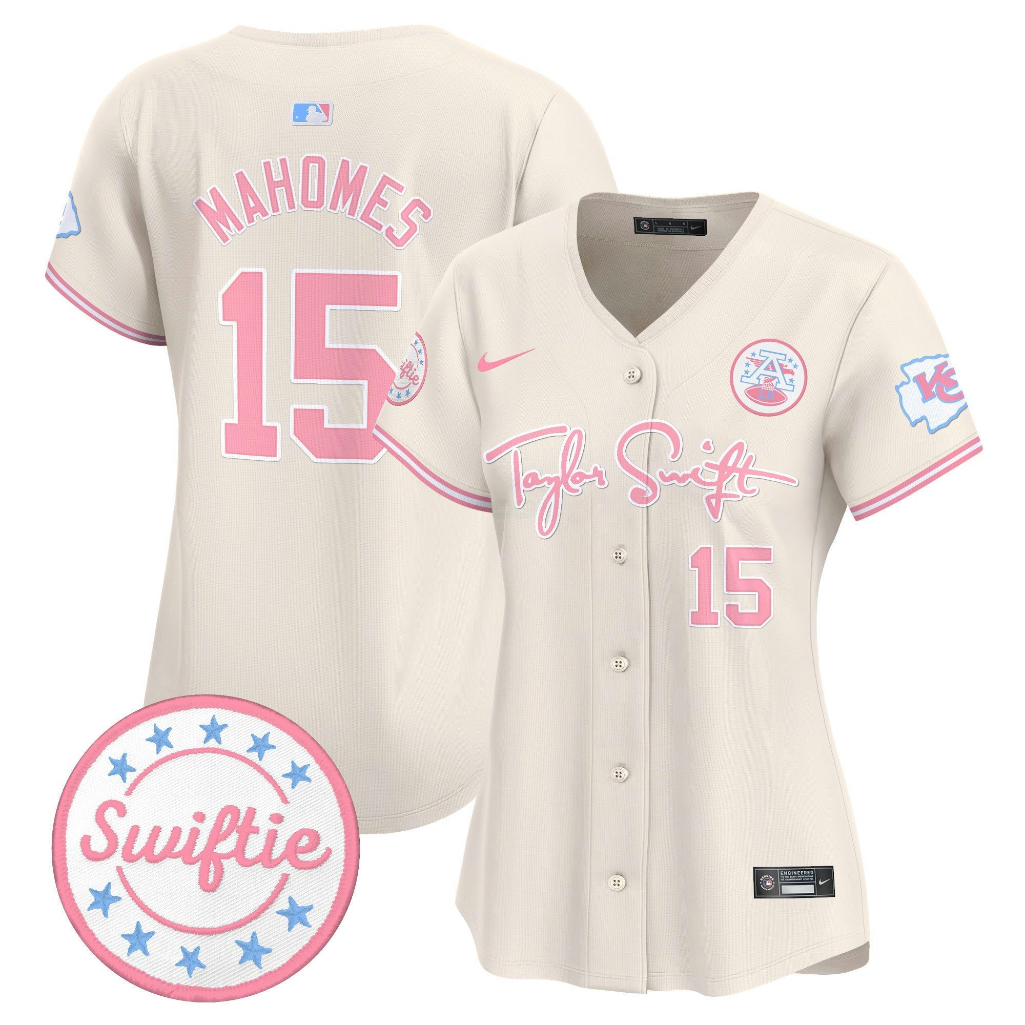 Camisa NFL Women’s Taylor Swift Bubblegum Pink Vapor Premier Limited Jersey
