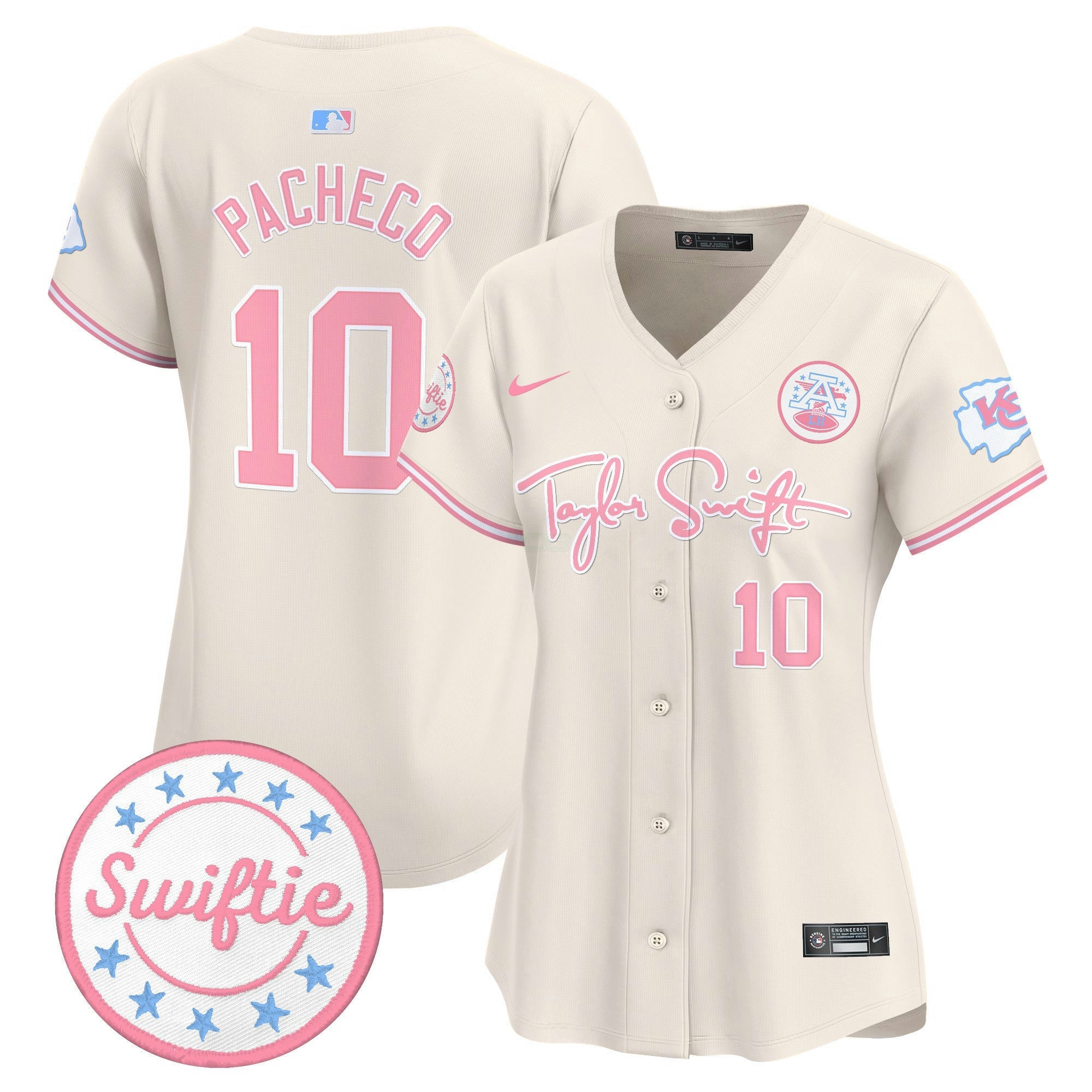Camisa NFL Women’s Taylor Swift Bubblegum Pink Vapor Premier Limited Jersey