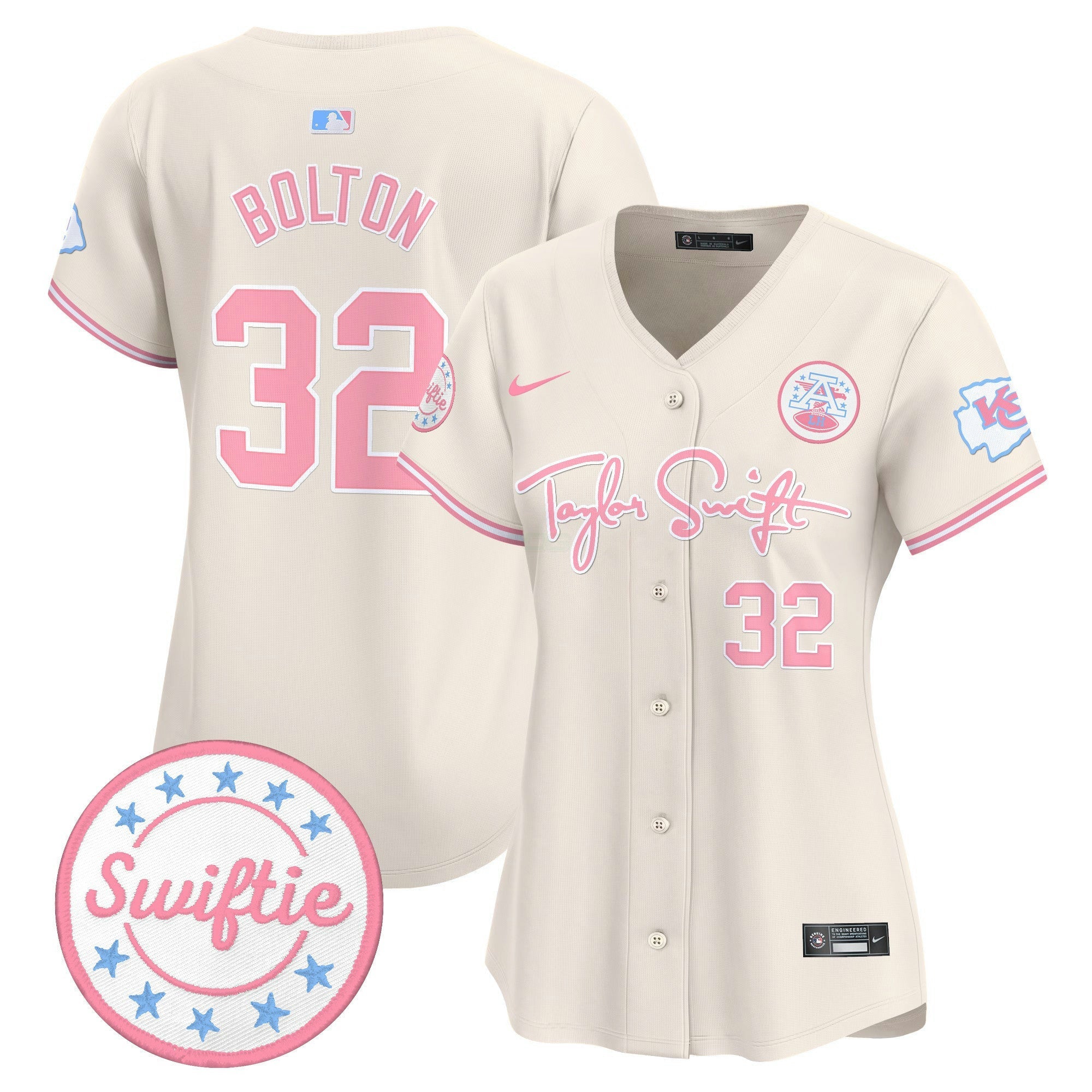 Camisa NFL Women’s Taylor Swift Bubblegum Pink Vapor Premier Limited Jersey