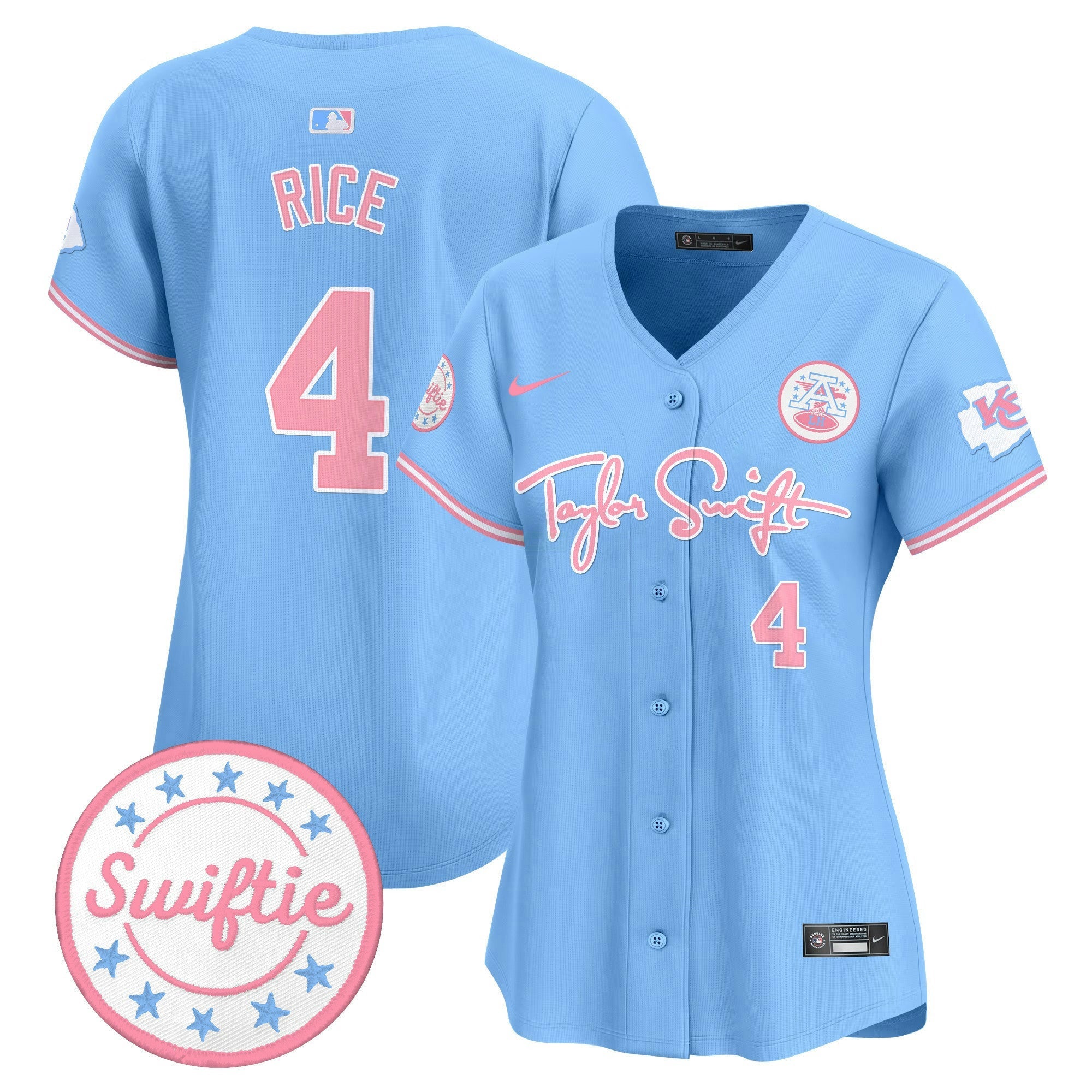 Camisa NFL Women’s Taylor Swift Bubblegum Pink Vapor Premier Limited Jersey
