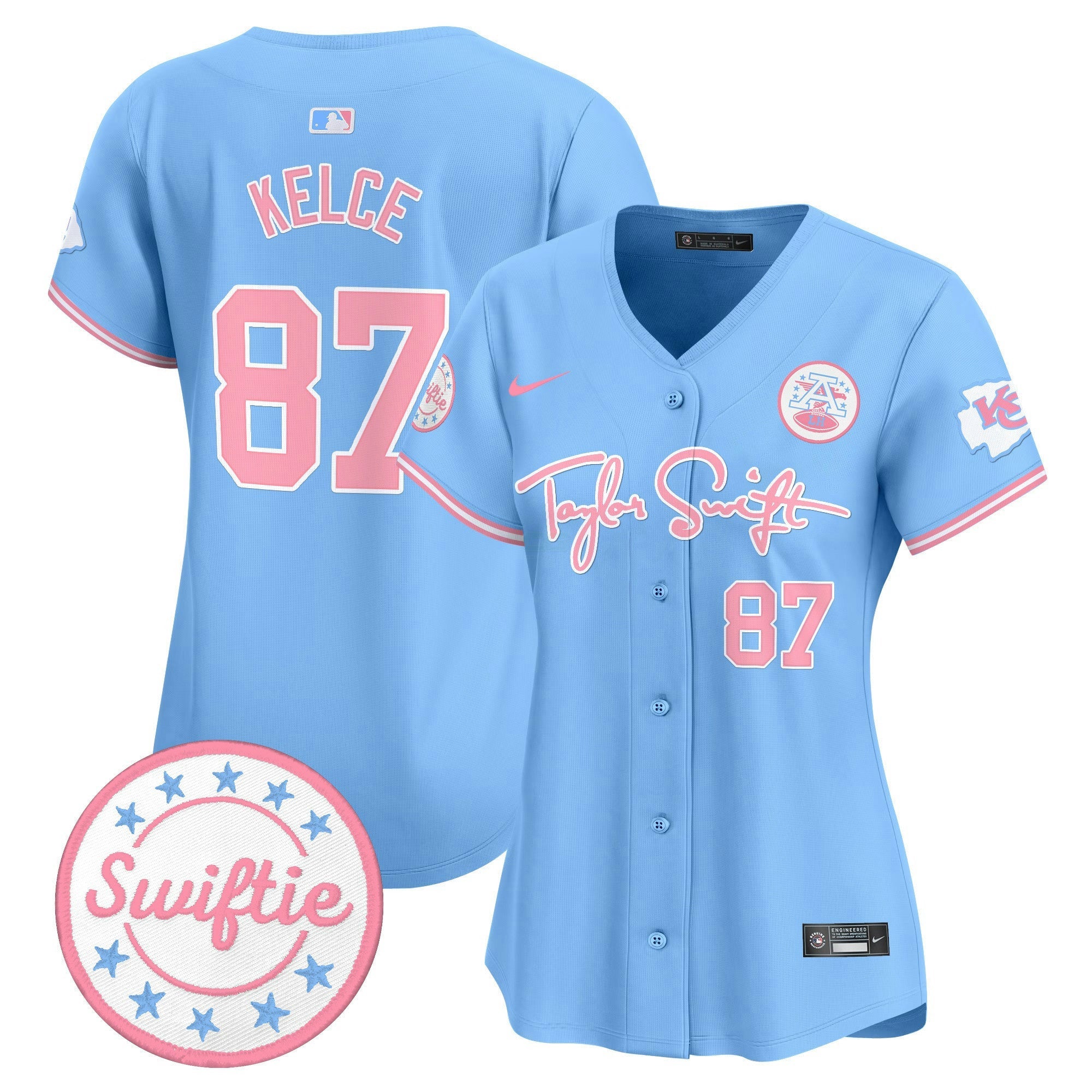Camisa NFL Women’s Taylor Swift Bubblegum Pink Vapor Premier Limited Jersey